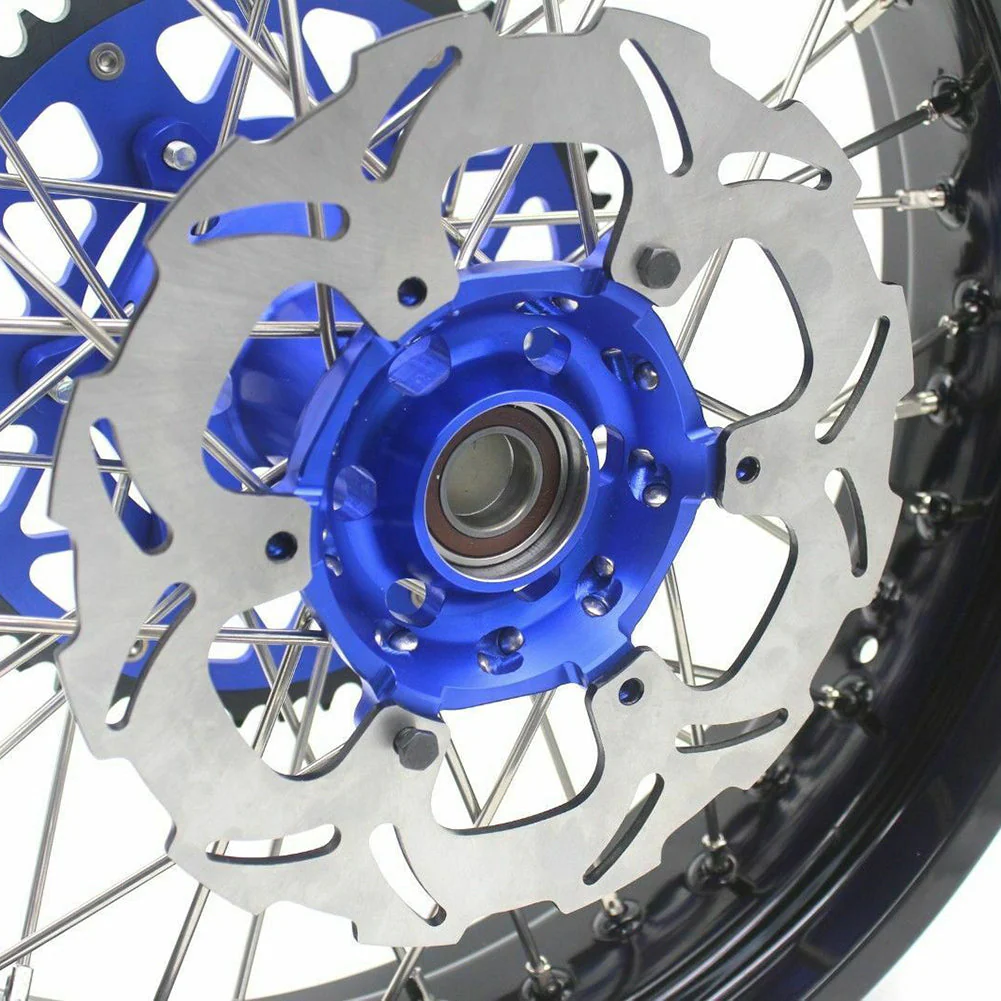 KKE 3.5/4.25*17inch For KAWASAKI KX125/KX250 2006-2007 | KX250F KX450F 2006-2018 Supermoto Rims With  Blue Disc & Sprocket - Image 6
