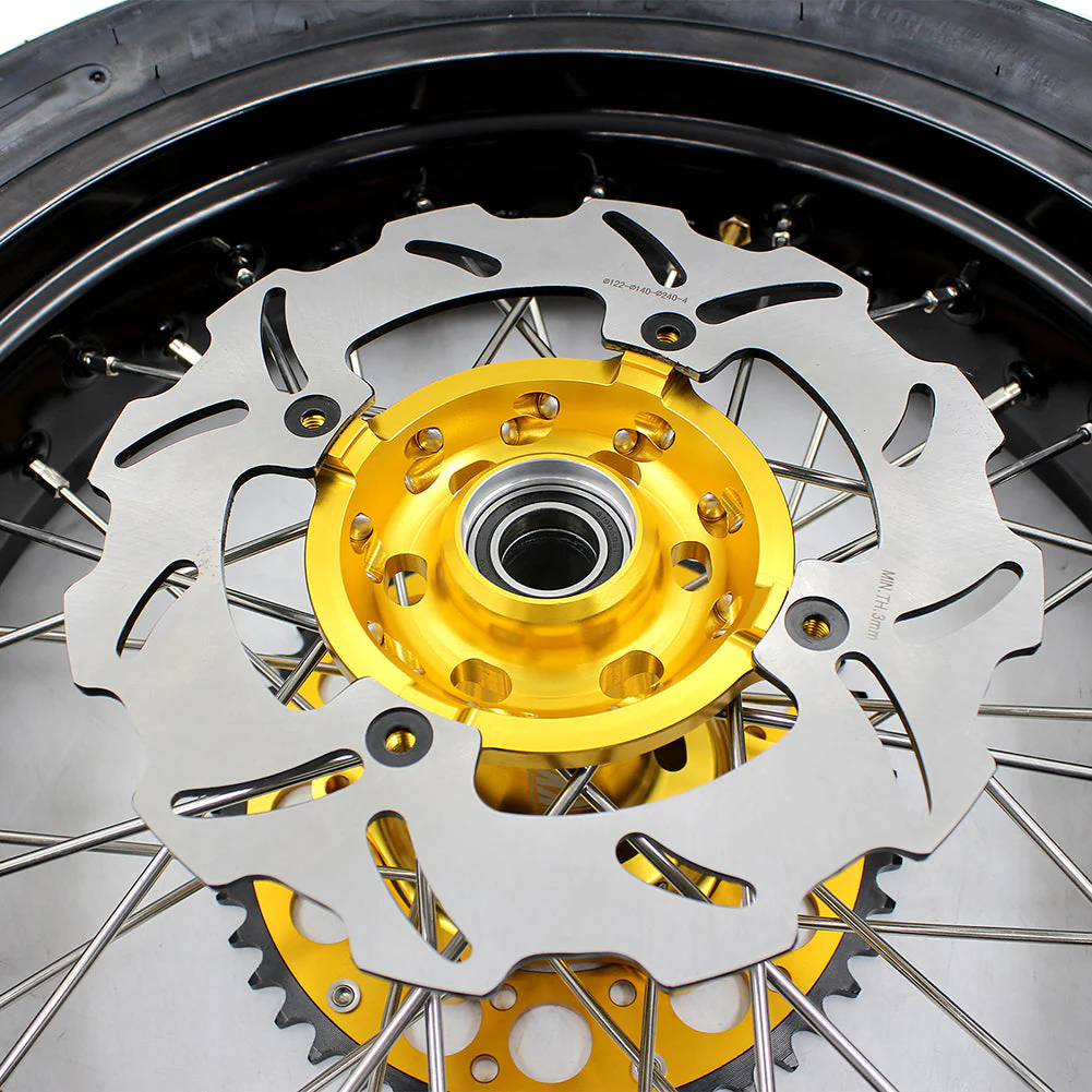 KKE 3.5 & 4.25*17inch Supermoto Rims Tires for SUZUKI RMZ250 2007-2024 RMZ450 2005-2024 Gold - Image 11