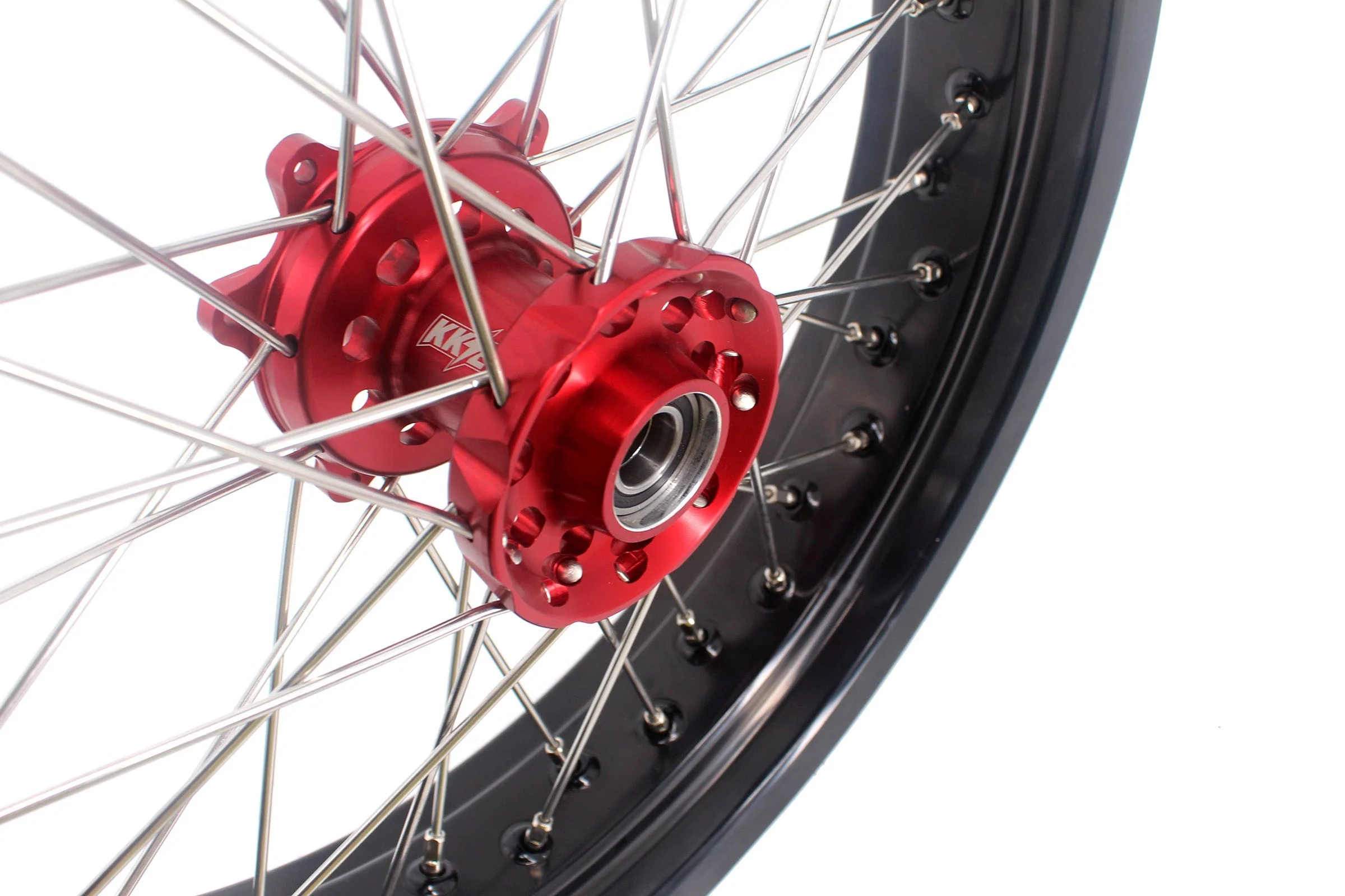 KKE 3.5 & 4.25 Cush Drive Supermoto Rims for HONDA CRF250R/450R 2002-2012 Red&Black - Image 4