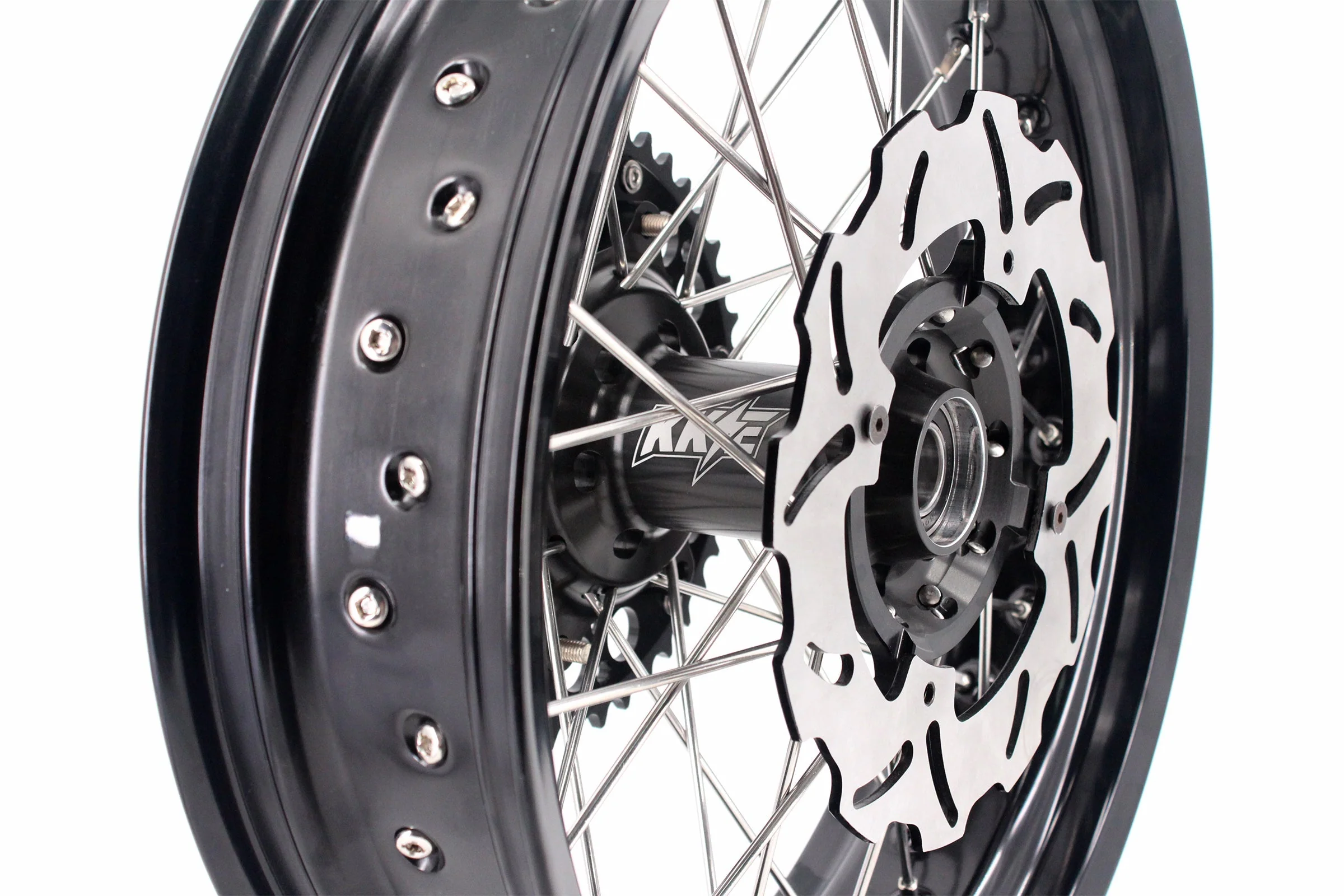 KKE 3.5 & 4.25 Rims For Honda XR400R 1996-2004 XR600R 1991-2000 Supermoto Wheels Black - Image 11