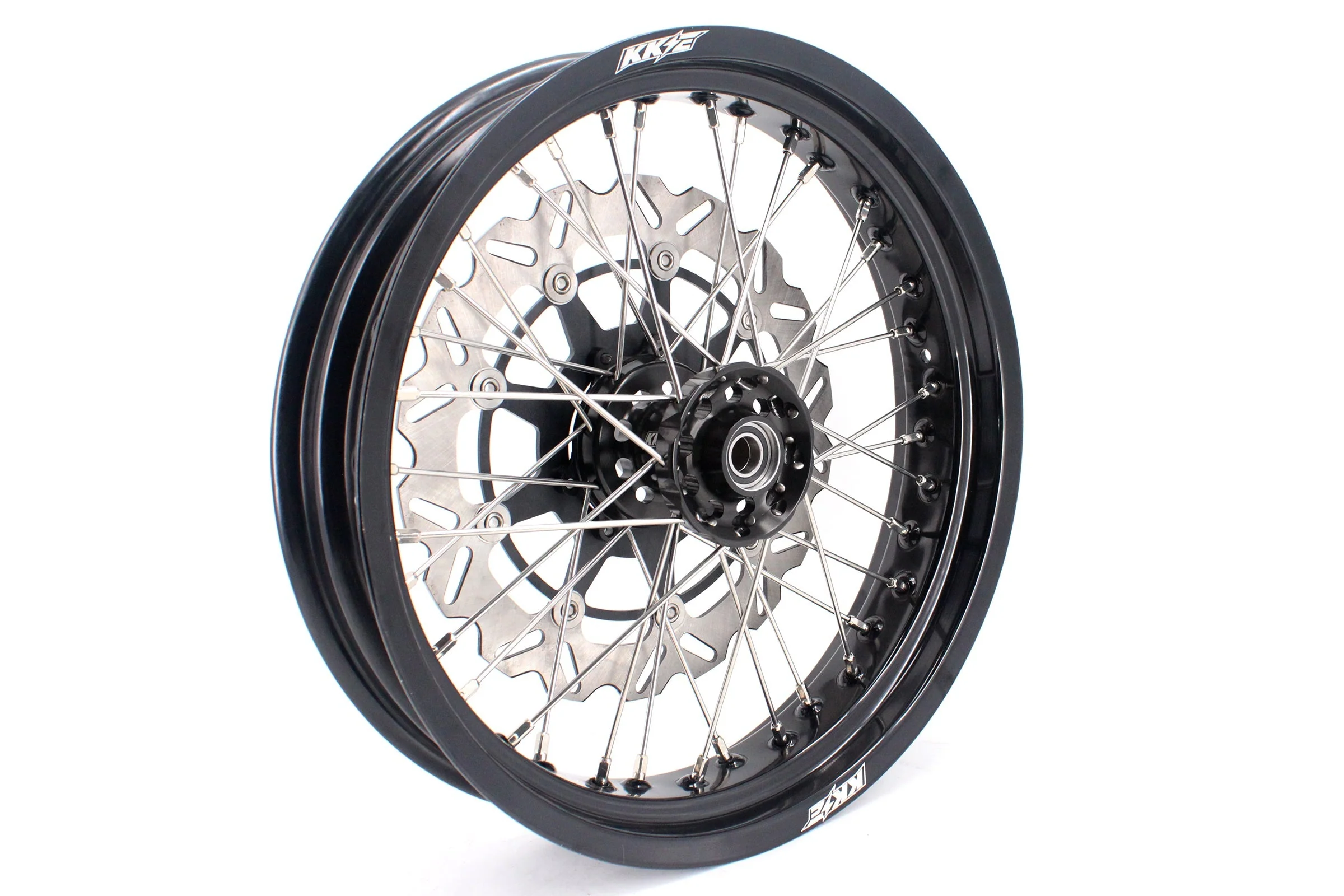 KKE 3.5 & 4.25 Rims For Honda XR400R 1996-2004 XR600R 1991-2000 Supermoto Wheels Black - Image 5