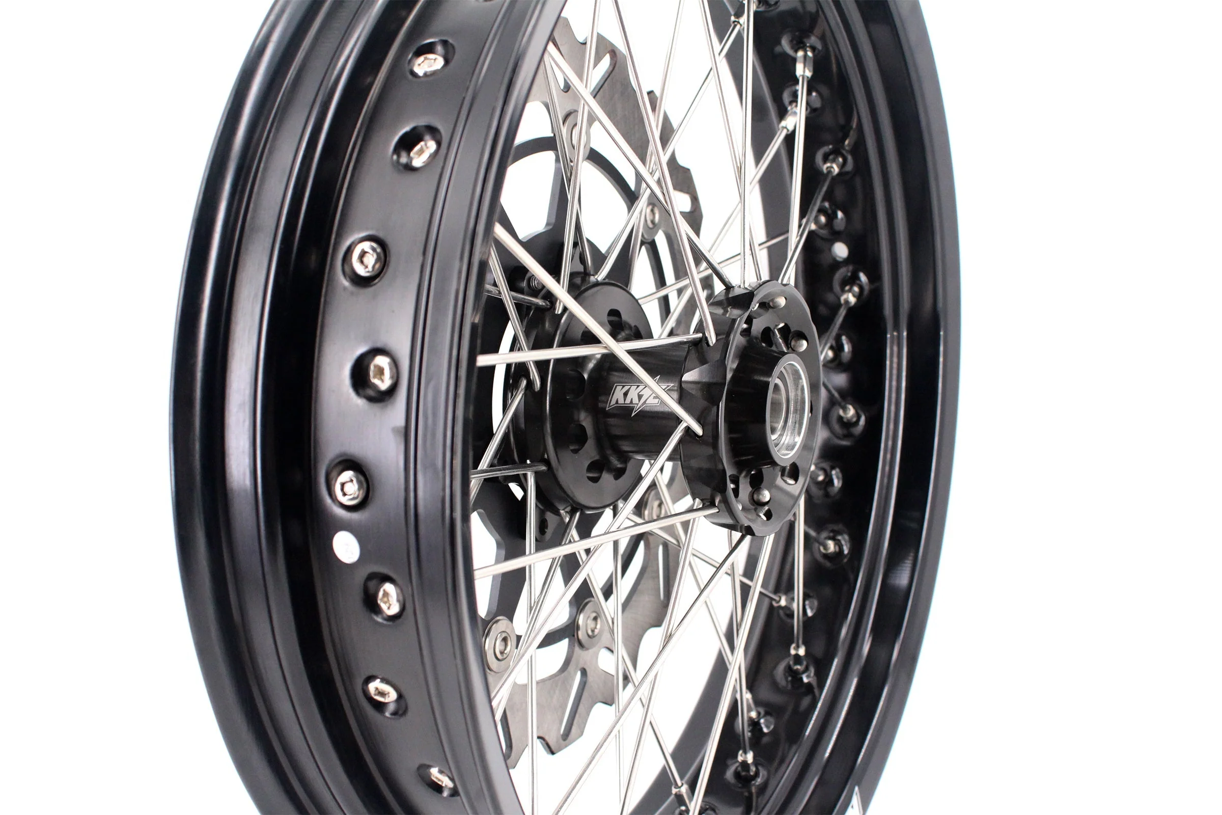 KKE 3.5 & 4.25 Rims For Honda XR400R 1996-2004 XR600R 1991-2000 Supermoto Wheels Black - Image 7