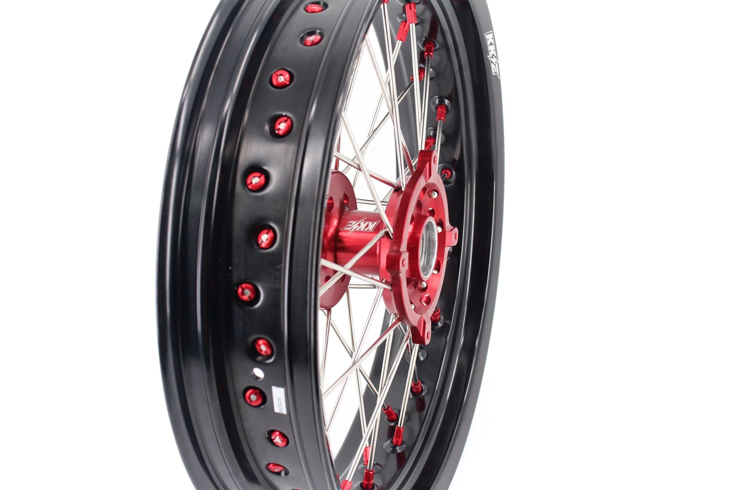 KKE 3.5 & 4.25 Supermoto Wheels Fit Husqvarna TE TC FE FC SMR 2000-2013 Red - Image 13