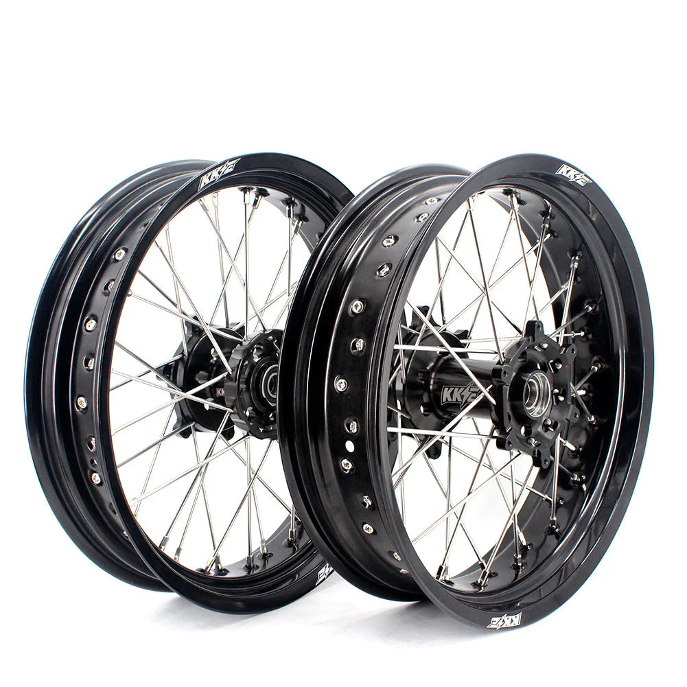 KKE 3.5 & 4.25 Wheels for Yamaha WR250F 2001-2018 / WR450F 2003-2018 Black Hubs - Image 2