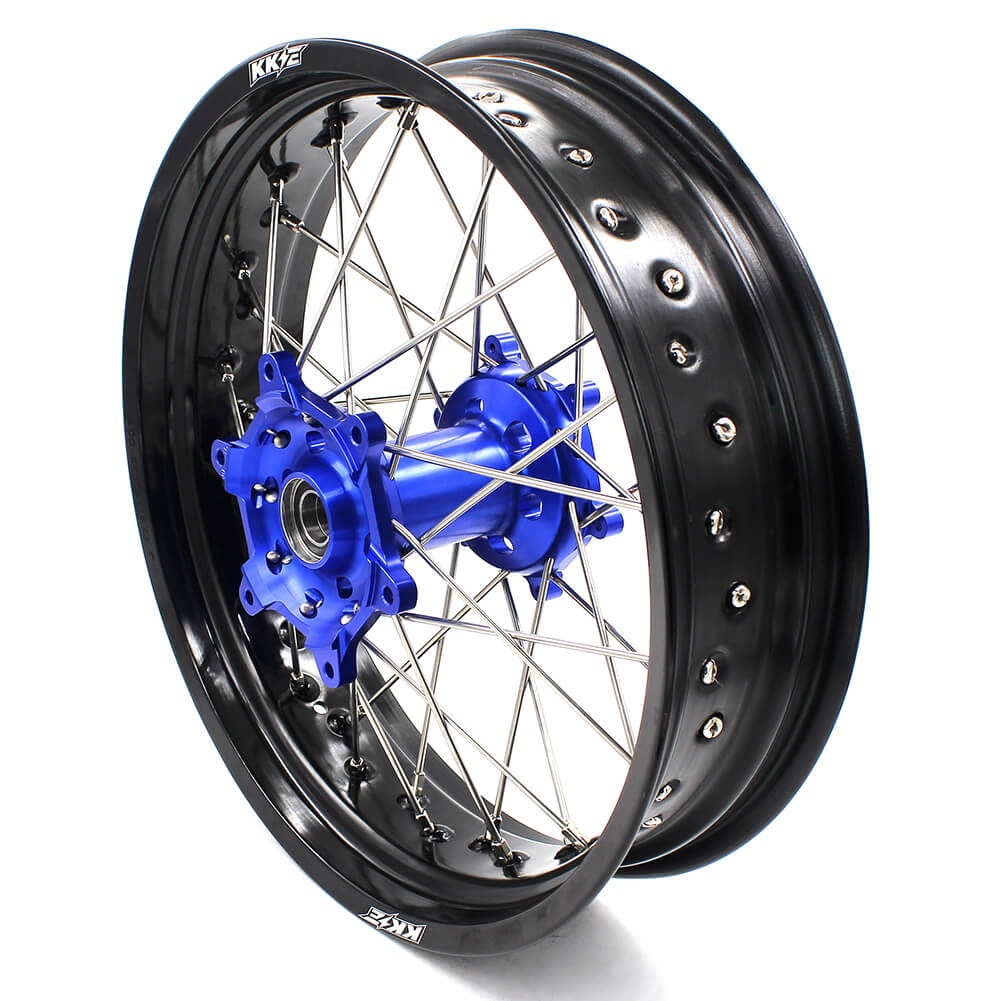 KKE 3.5 & 4.25 Wheels for Yamaha WR250F 2001-2019 WR450F 2003-2018 Blue - Image 10