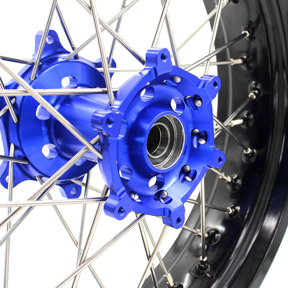 KKE 3.5 & 4.25 Wheels for Yamaha WR250F 2001-2019 WR450F 2003-2018 Blue - Image 13