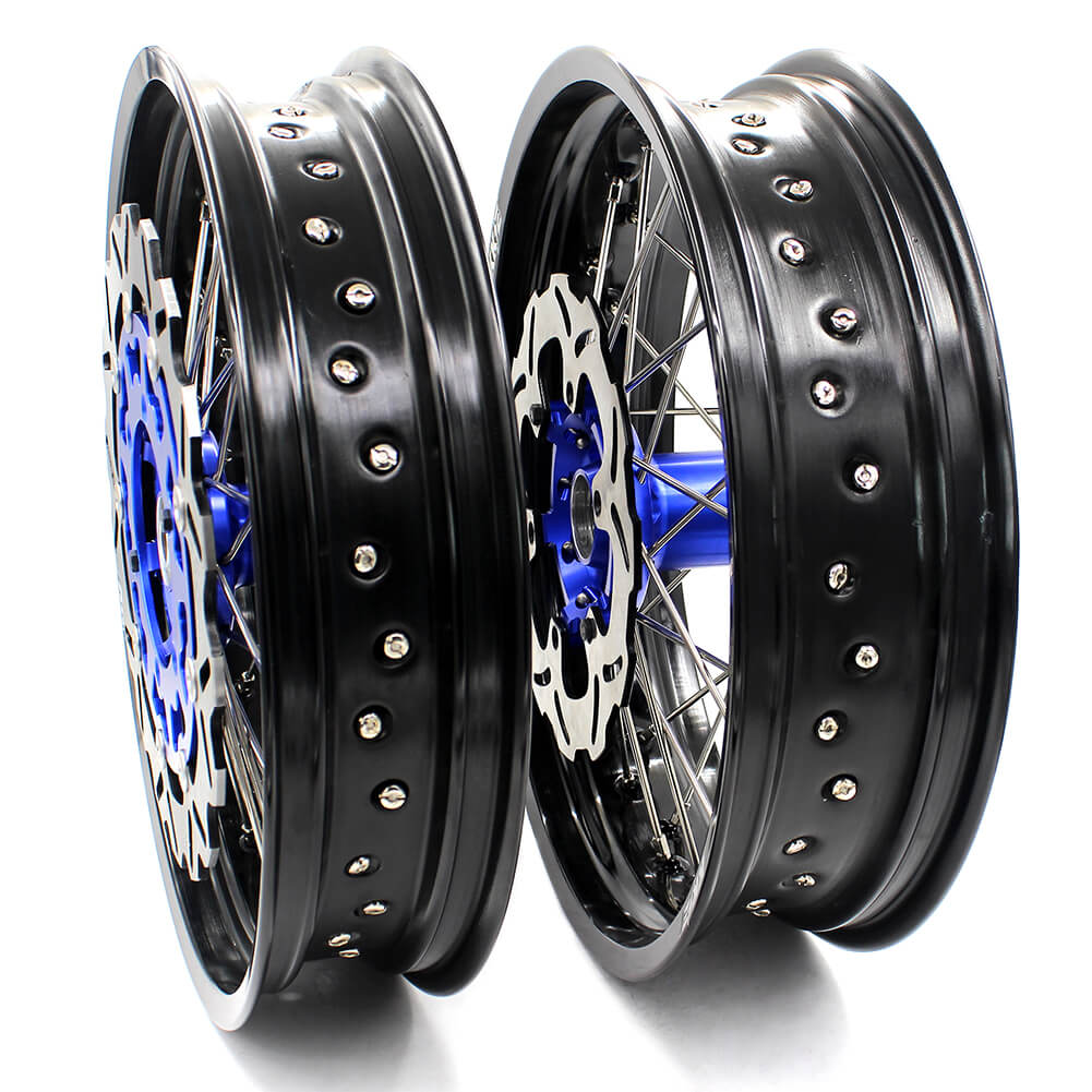 KKE 3.5 & 4.25 Wheels for Yamaha WR250F 2001-2019 WR450F 2003-2018 Blue - Image 15