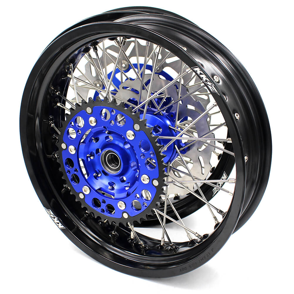 KKE 3.5 & 4.25 Wheels for Yamaha WR250F 2001-2019 WR450F 2003-2018 Blue - Image 17