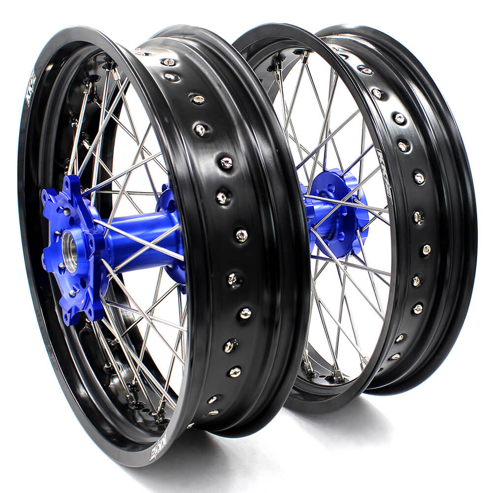 KKE 3.5 & 4.25 Wheels for Yamaha WR250F 2001-2019 WR450F 2003-2018 Blue - Image 2