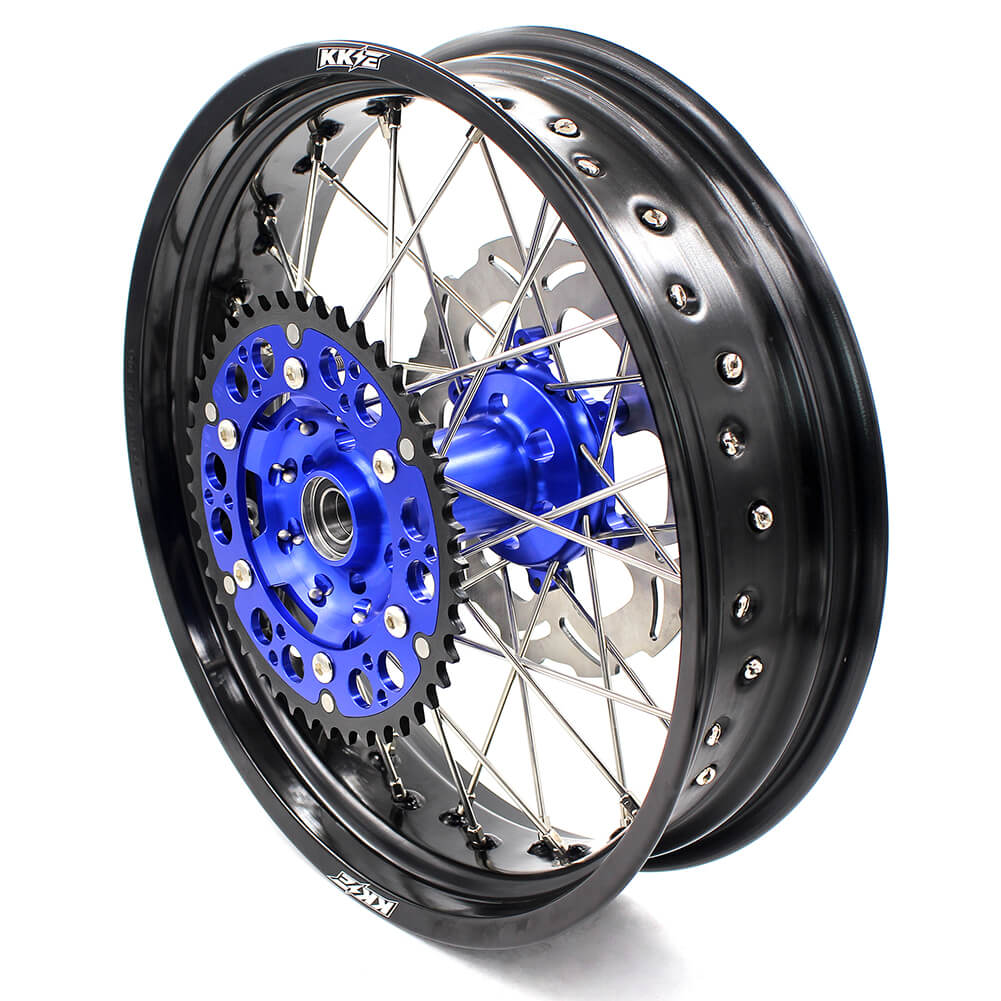 KKE 3.5 & 4.25 Wheels for Yamaha WR250F 2001-2019 WR450F 2003-2018 Blue - Image 22