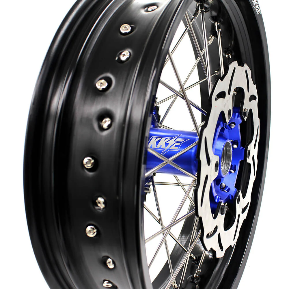 KKE 3.5 & 4.25 Wheels for Yamaha WR250F 2001-2019 WR450F 2003-2018 Blue - Image 26