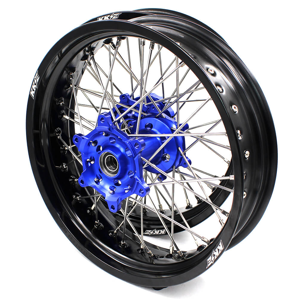 KKE 3.5 & 4.25 Wheels for Yamaha WR250F 2001-2019 WR450F 2003-2018 Blue - Image 4