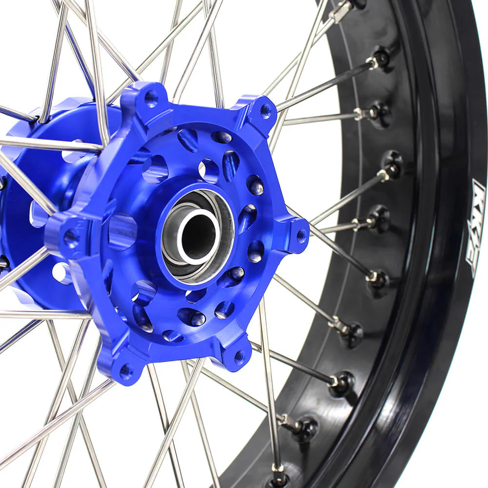 KKE 3.5 & 4.25 Wheels for Yamaha WR250F 2001-2019 WR450F 2003-2018 Blue - Image 6