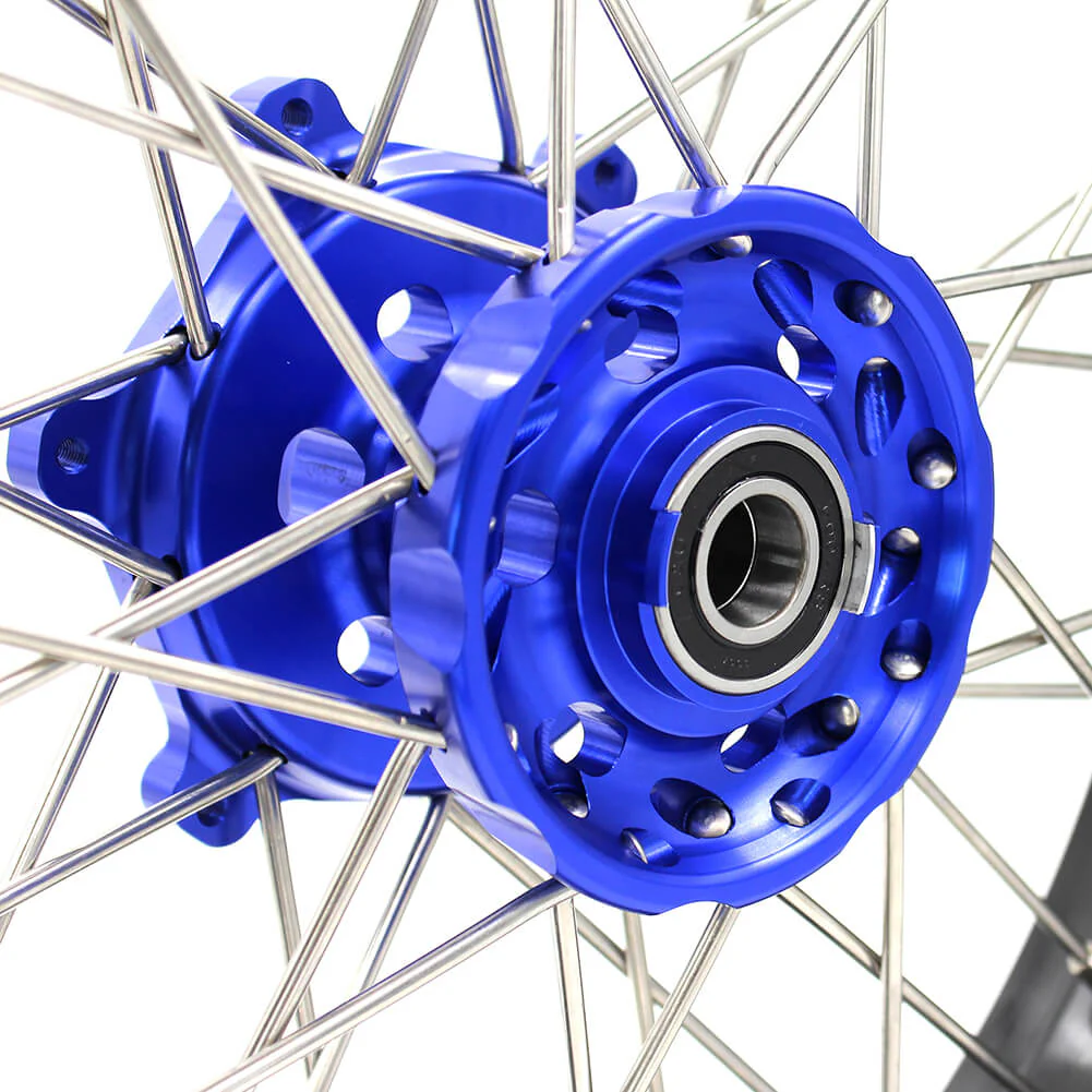 KKE 3.5 & 4.25 Wheels for Yamaha WR250F 2001-2019 WR450F 2003-2018 Blue - Image 8