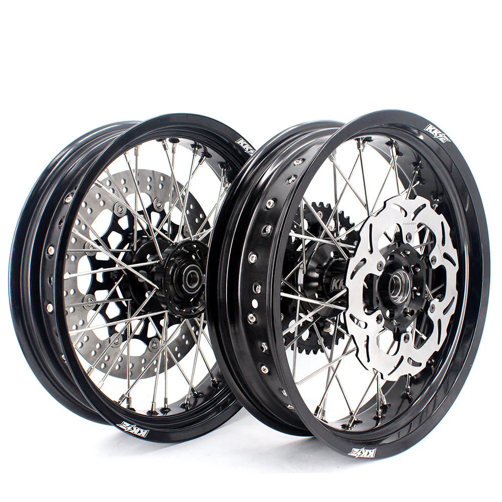 KKE 3.5 & 5.0 17 Inch Wheels for Yamaha WR250F 2001-2019 WR450F 2003-2018 Black - Image 37