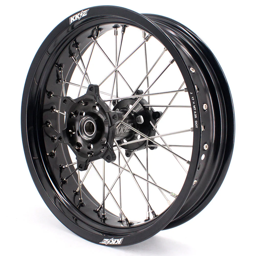 KKE 3.5 & 5.0 17 Inch Wheels for Yamaha WR250F 2001-2019 WR450F 2003-2018 Black - Image 5