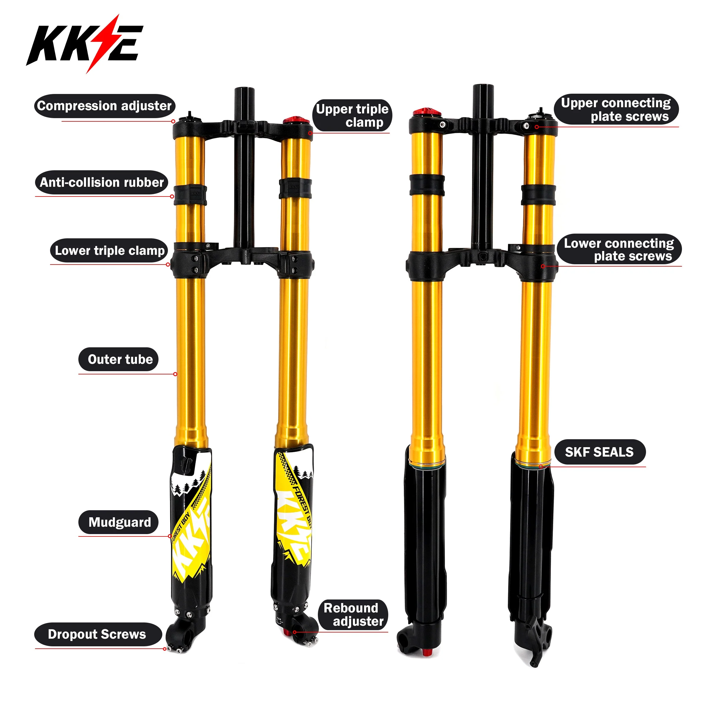 KKE 35MM Upgraded 5.5 Version Front Suspension Fork Fit Surron Light Bee, E-Ride Pro-SS, Talaria Sting MX3/MX4/R (Collective) - Image 11