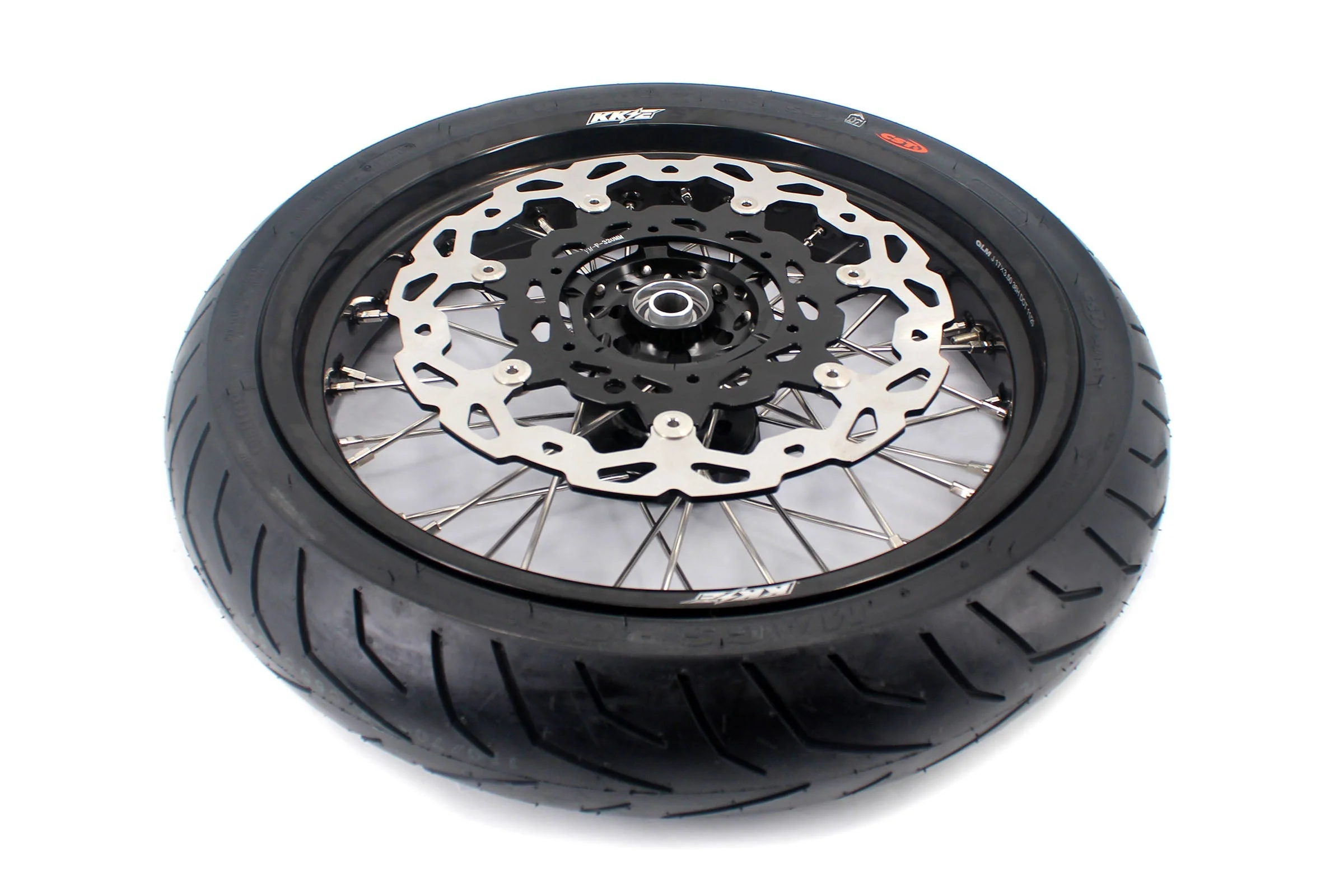 KKE CUSH DRIVE 3.5-4.25*17" Supermoto Wheels Kit For SUZUKI DRZ400 DRZ400E DRZ400S CST Tires - Image 2