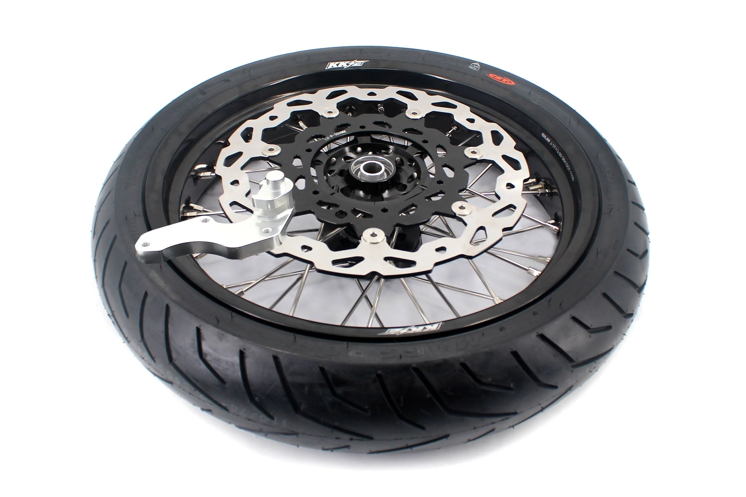 KKE CUSH DRIVE 3.5-4.25*17" Supermoto Wheels Kit For SUZUKI DRZ400 DRZ400E DRZ400S CST Tires - Image 3