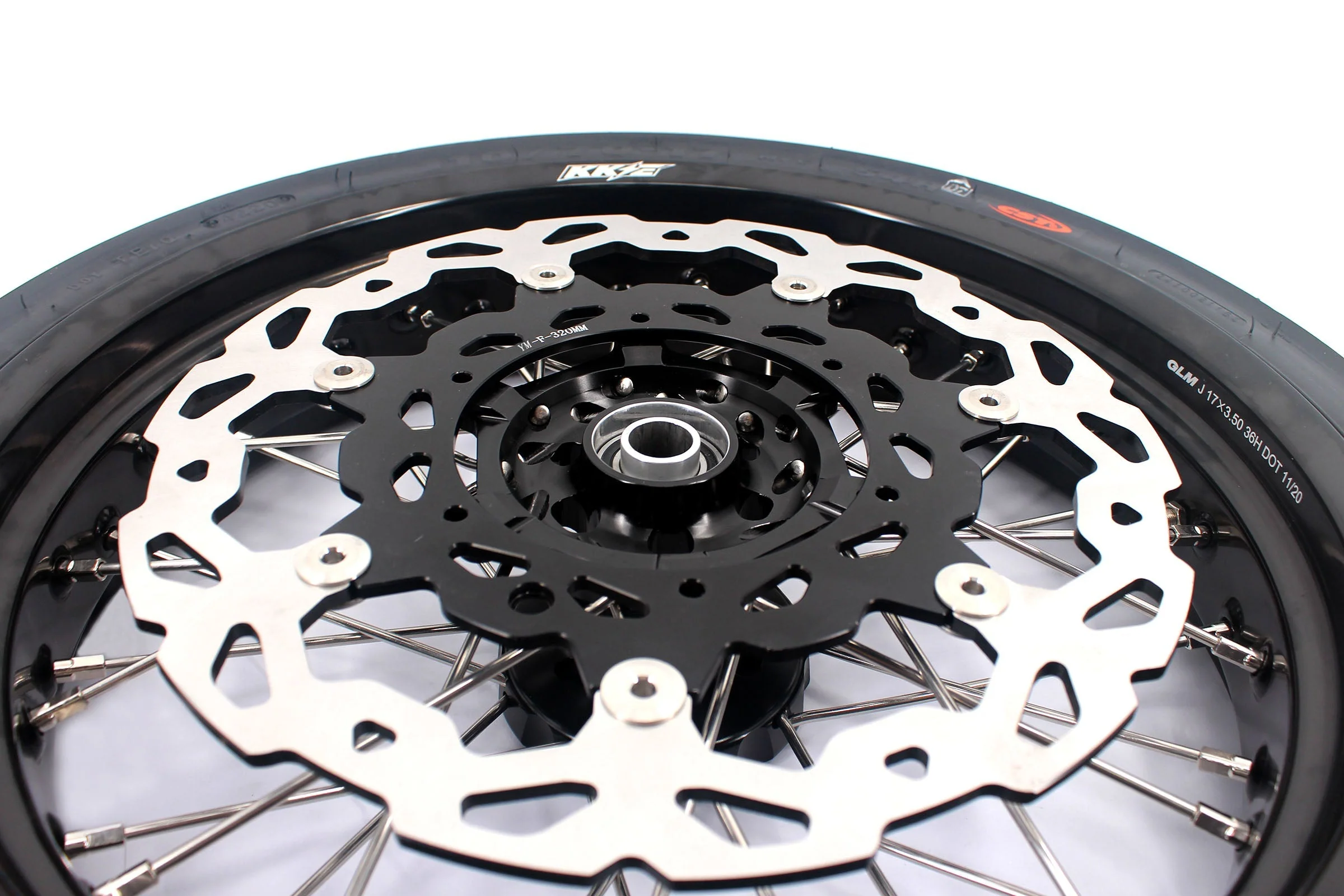 KKE CUSH DRIVE 3.5-4.25*17" Supermoto Wheels Kit For SUZUKI DRZ400 DRZ400E DRZ400S CST Tires - Image 5