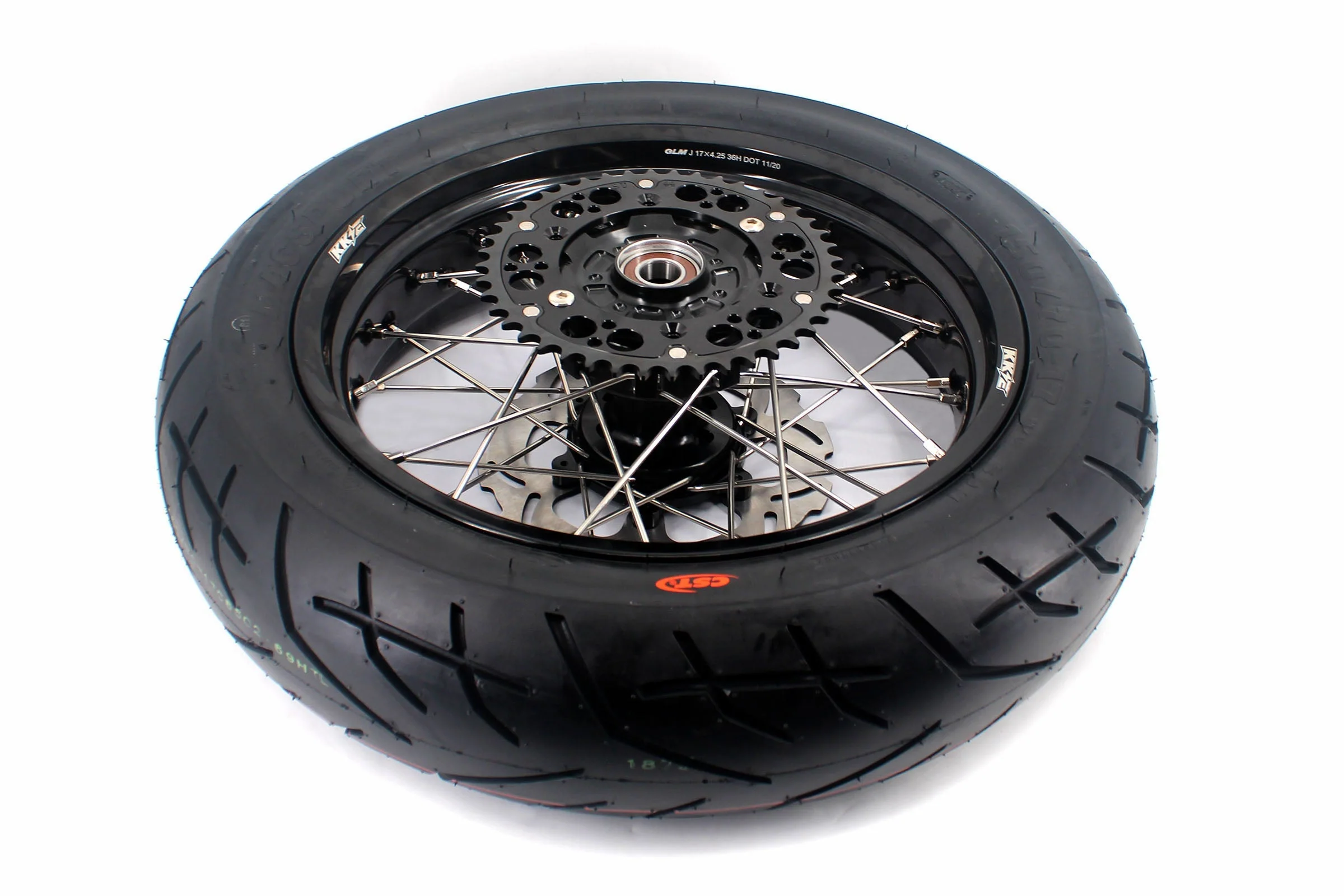 KKE CUSH DRIVE 3.5-4.25*17" Supermoto Wheels Kit For SUZUKI DRZ400 DRZ400E DRZ400S CST Tires - Image 8