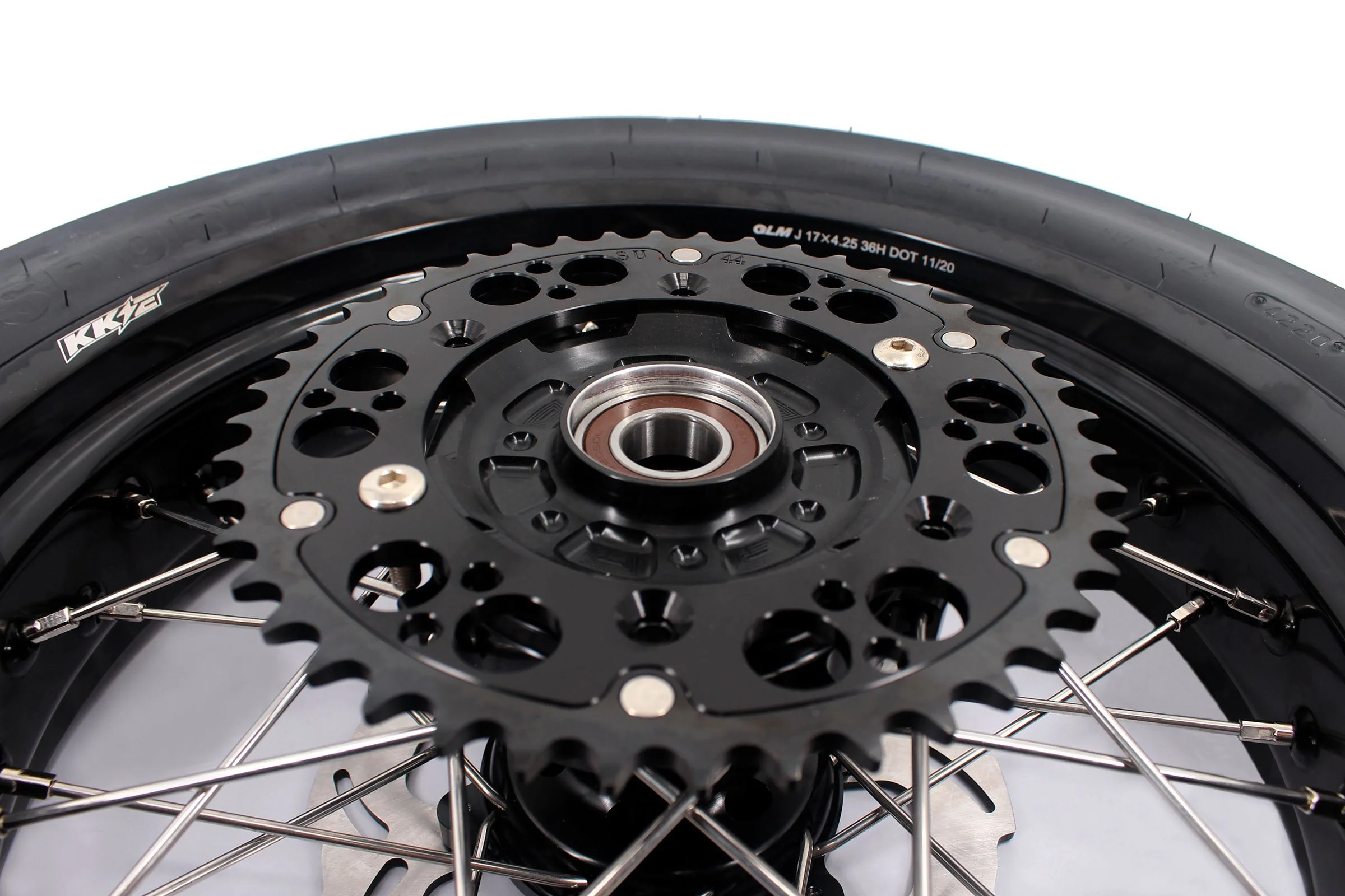 KKE CUSH DRIVE 3.5-4.25*17" Supermoto Wheels Kit For SUZUKI DRZ400 DRZ400E DRZ400S CST Tires - Image 9