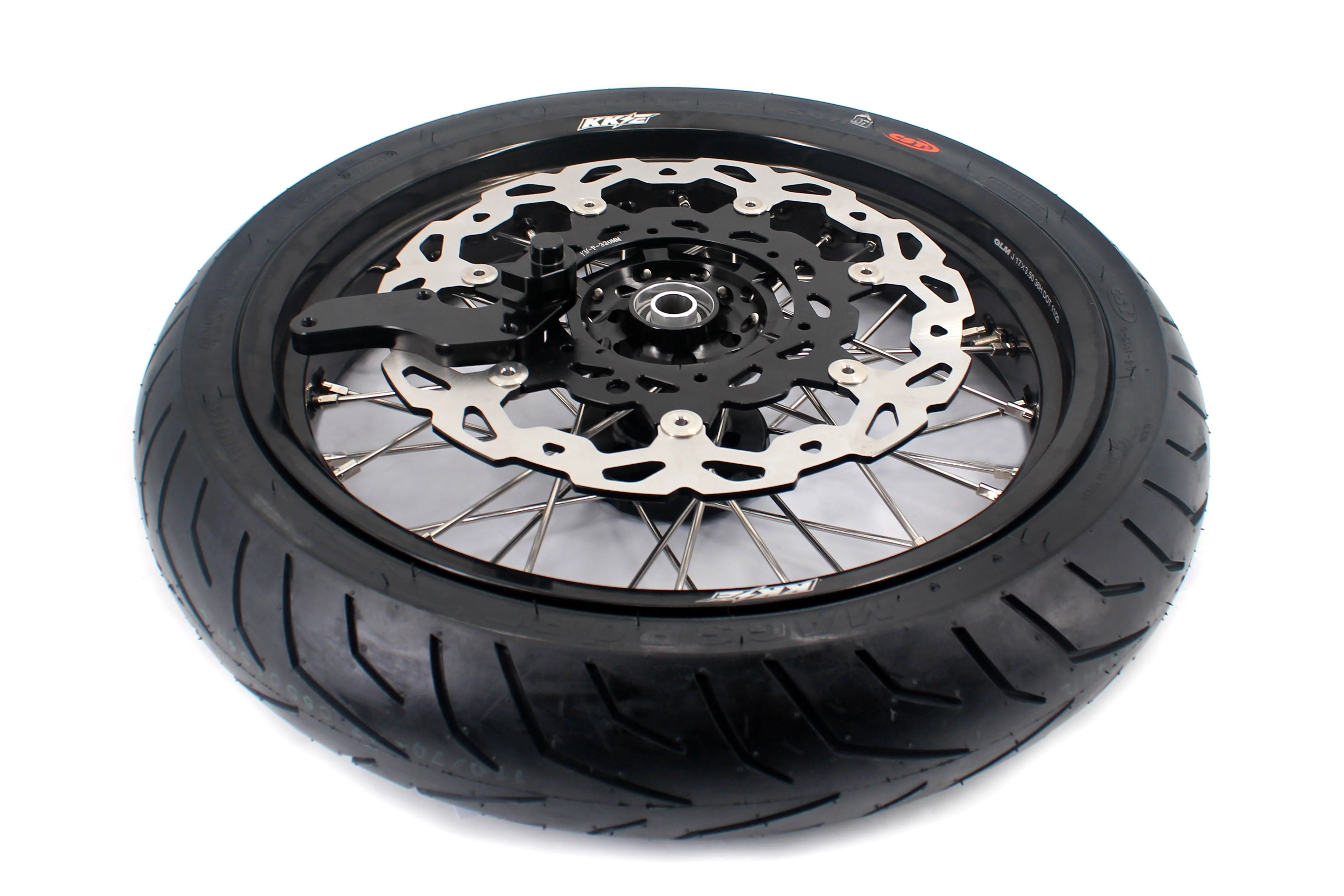 KKE CUSH DRIVE 3.5/4.25*17in. Supmermoto Wheels Kit For SUZUKI DRZ400SM 2005-2024 CST Tires - Image 3