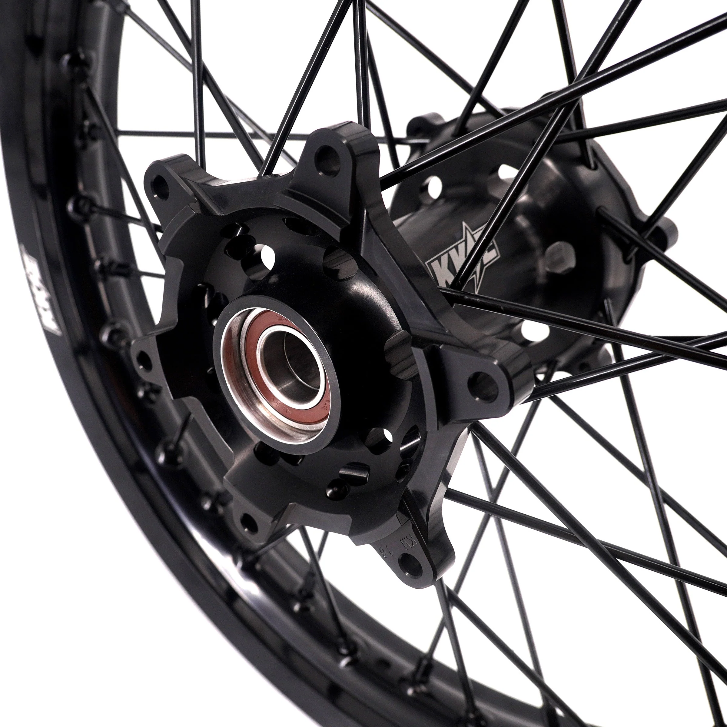 KKE Enduro 1.6*21" & 2.15*18" CNC Hub Electric Dirtbike Alloy Wheels Rims Fit STARK VARG All Black - Image 12