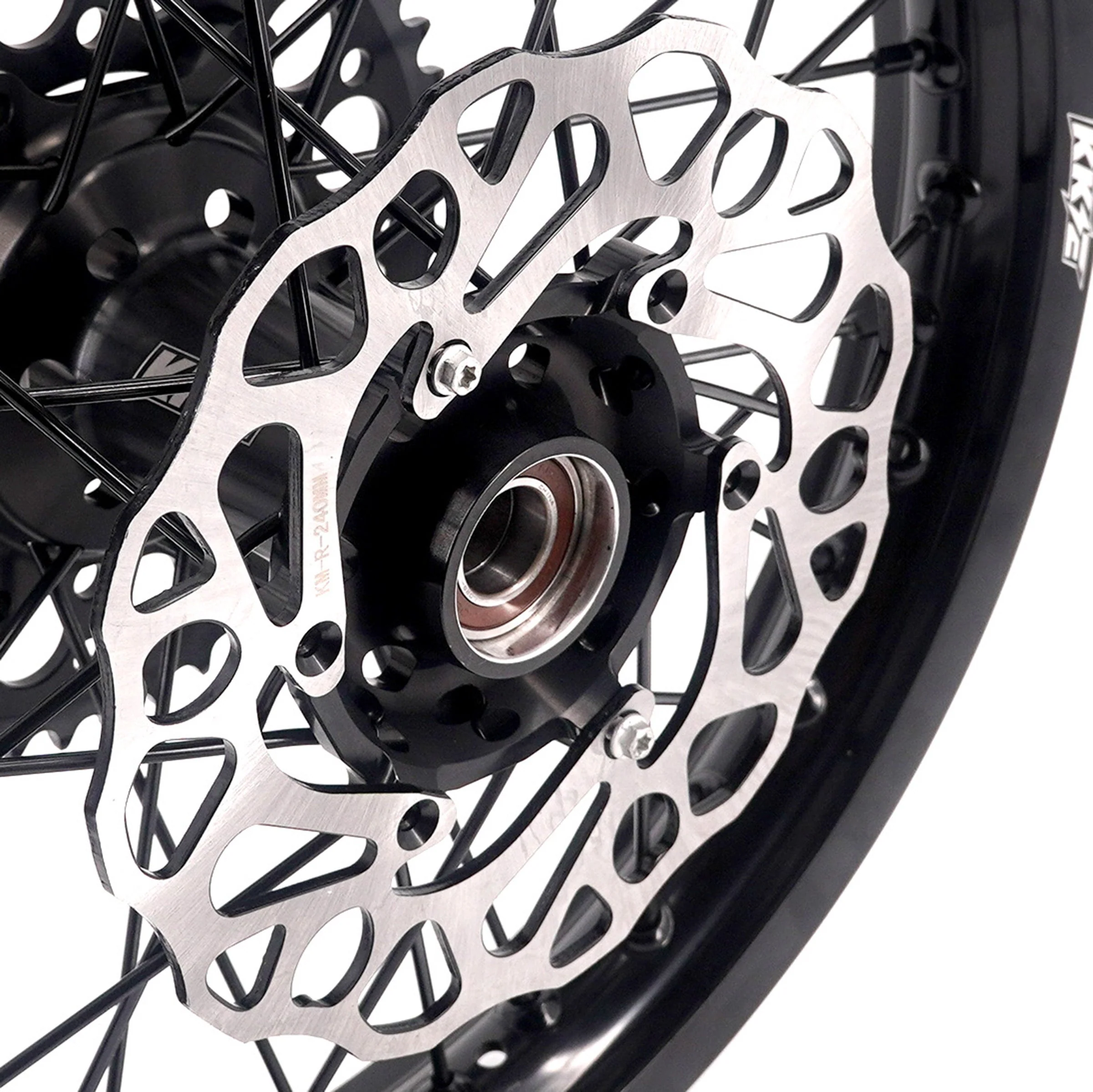 KKE Enduro 1.6*21" & 2.15*18" CNC Hub Electric Dirtbike Alloy Wheels Rims Fit STARK VARG All Black - Image 16