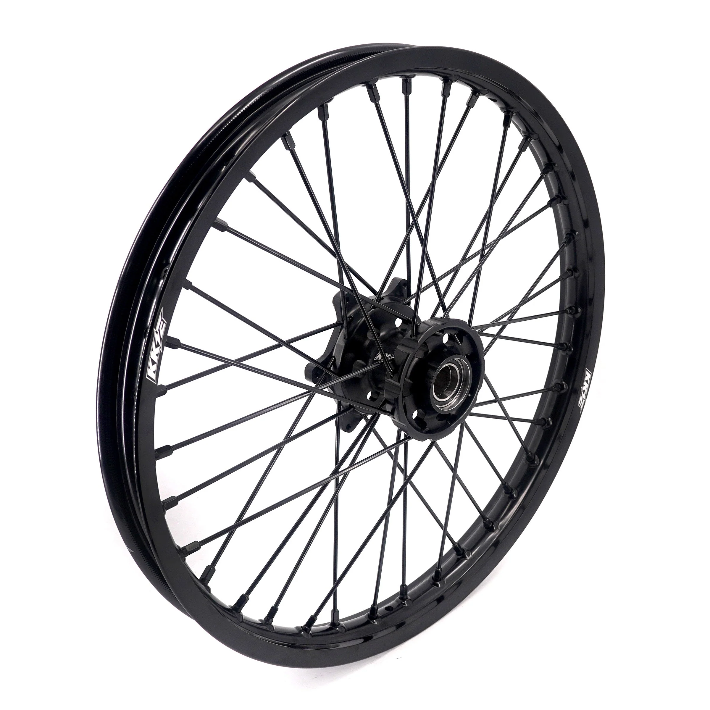KKE Enduro 1.6*21" & 2.15*18" CNC Hub Electric Dirtbike Alloy Wheels Rims Fit STARK VARG All Black - Image 3