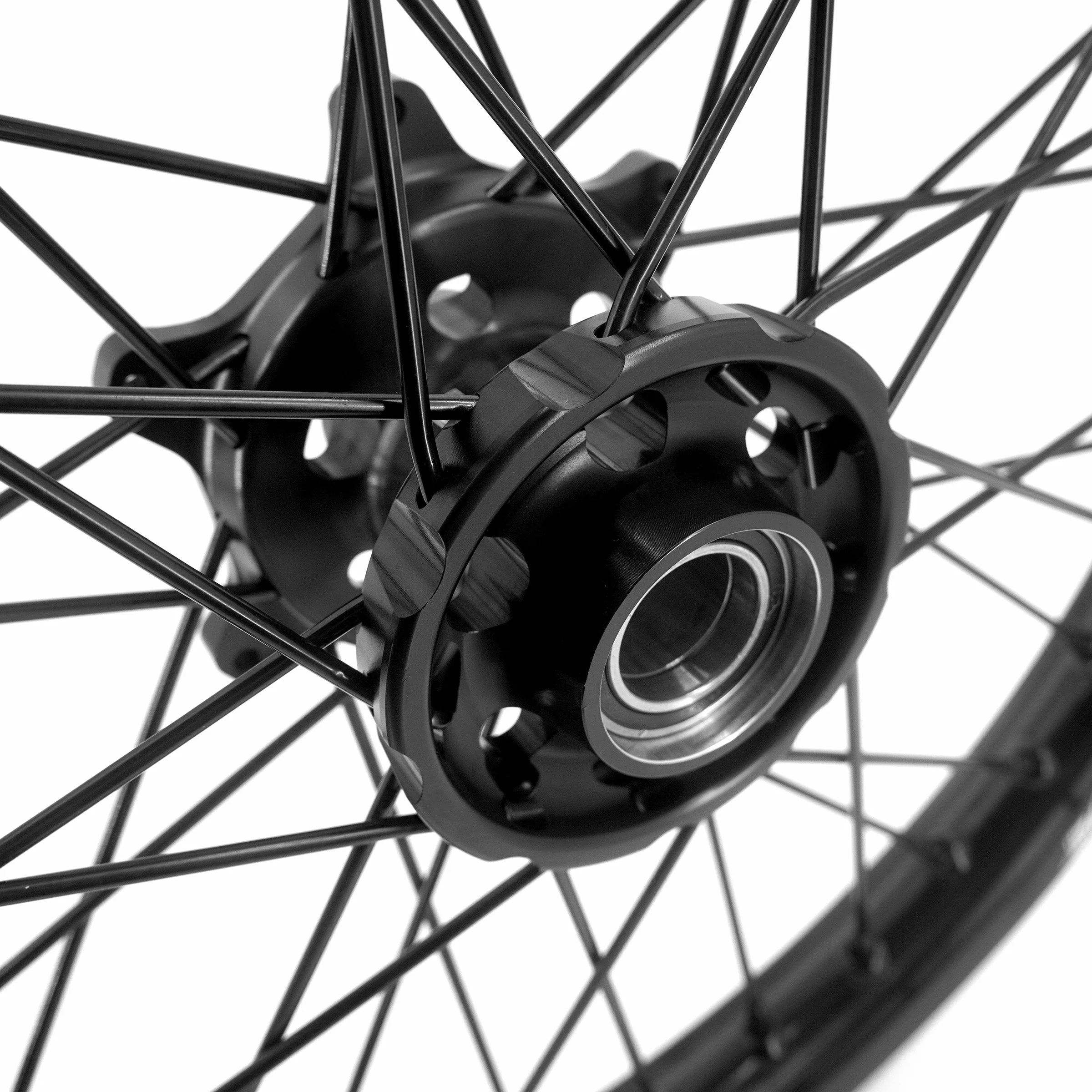 KKE Enduro 1.6*21" & 2.15*18" CNC Hub Electric Dirtbike Alloy Wheels Rims Fit STARK VARG All Black - Image 4