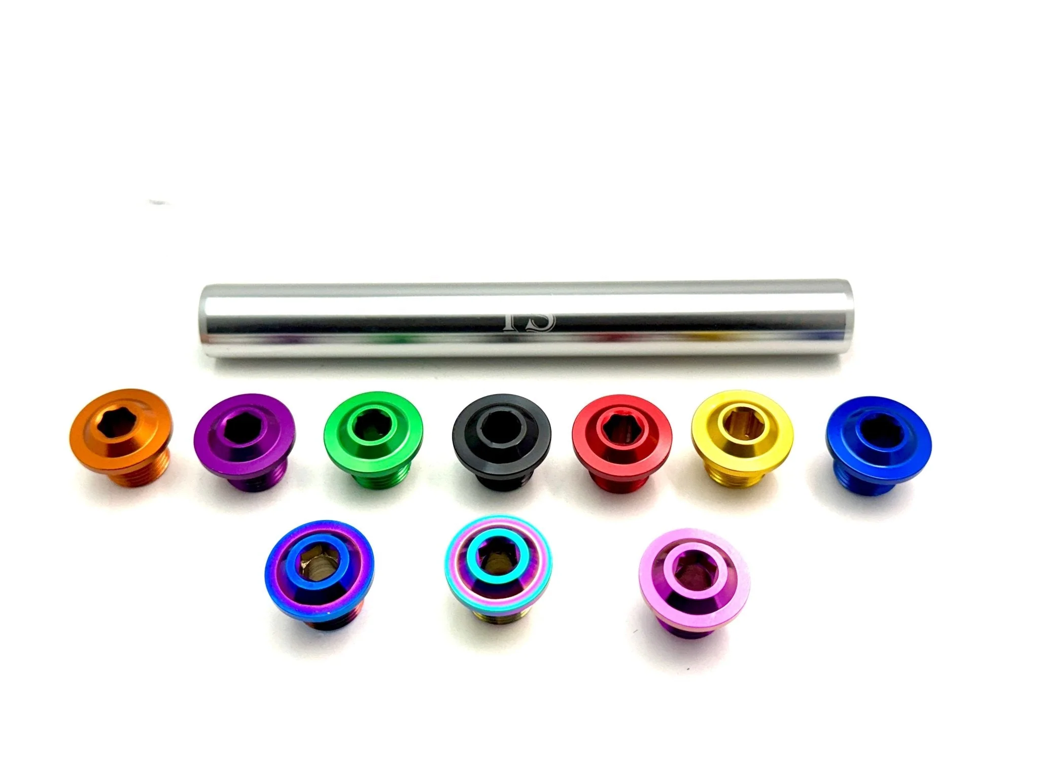 KKE Fork Custom Aluminum Axle and Two Axle End-Bolts (3 Pieces) - Image 3