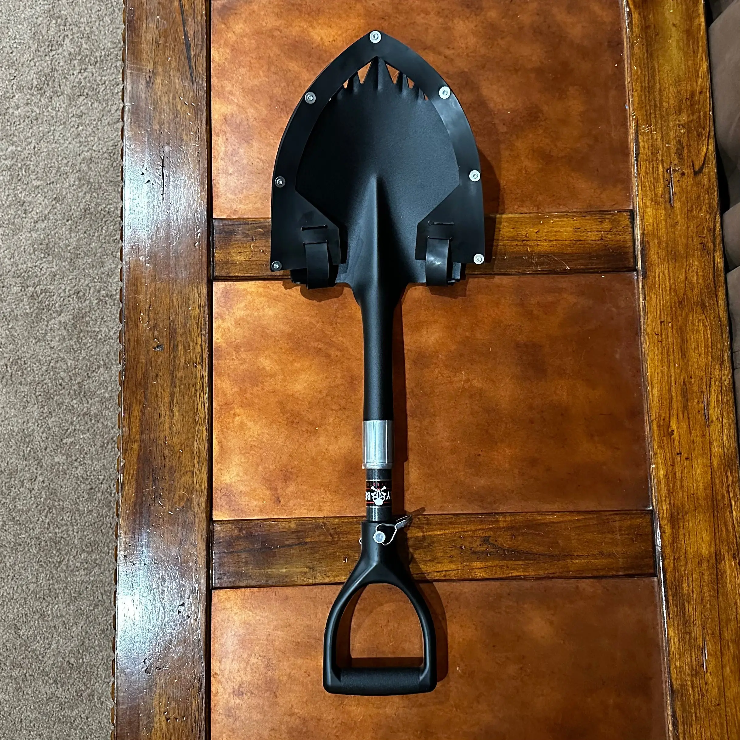 Krazy Beaver Mini Shovel  with guard (Textured Black Head / Black Handle # 45641) - Image 4