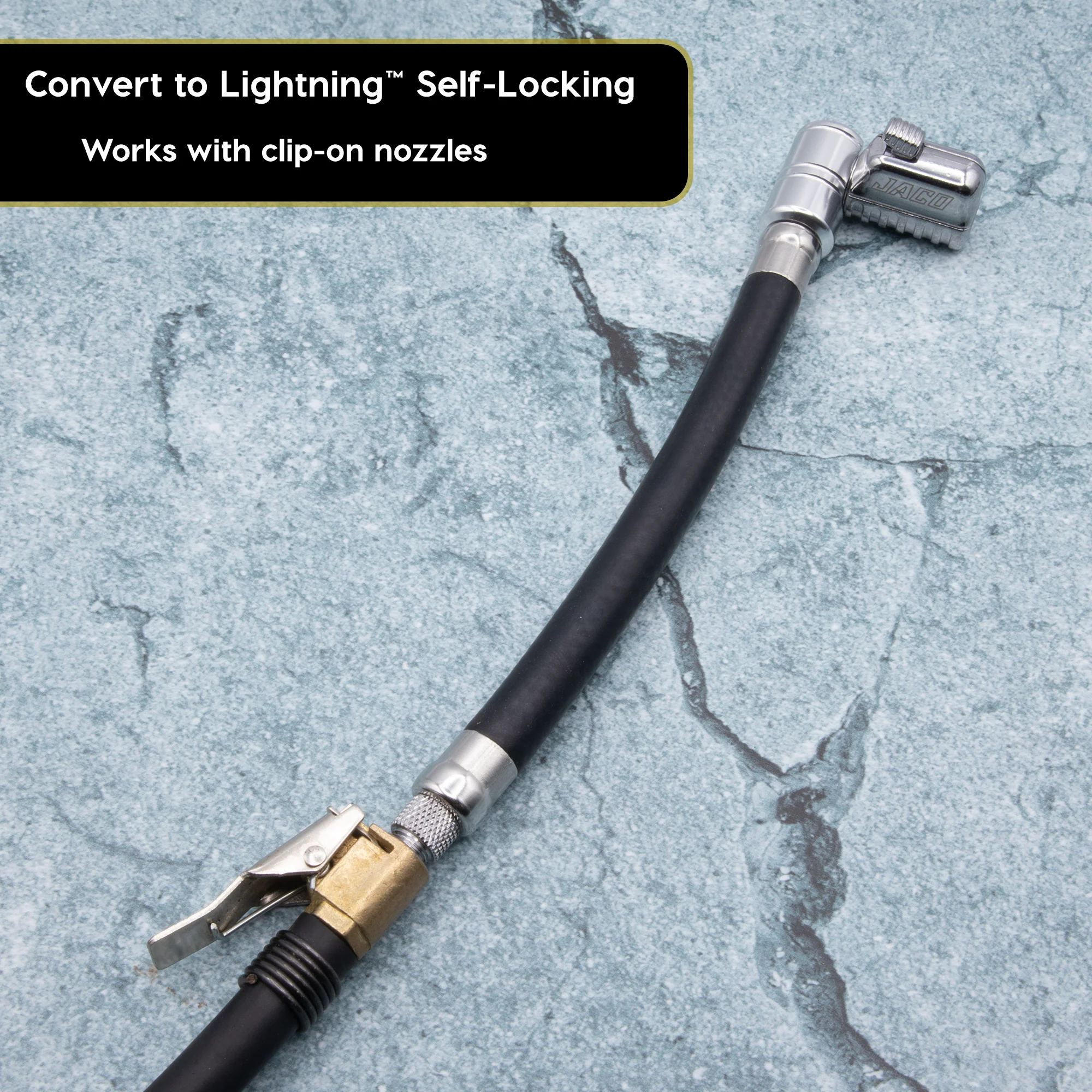 Lightning L2X Tire Inflator Hose Extension Self-Locking Nozzle | Patented Lock-on Air Hose Adapter for Tire Pumps (Open Flow) - Image 12