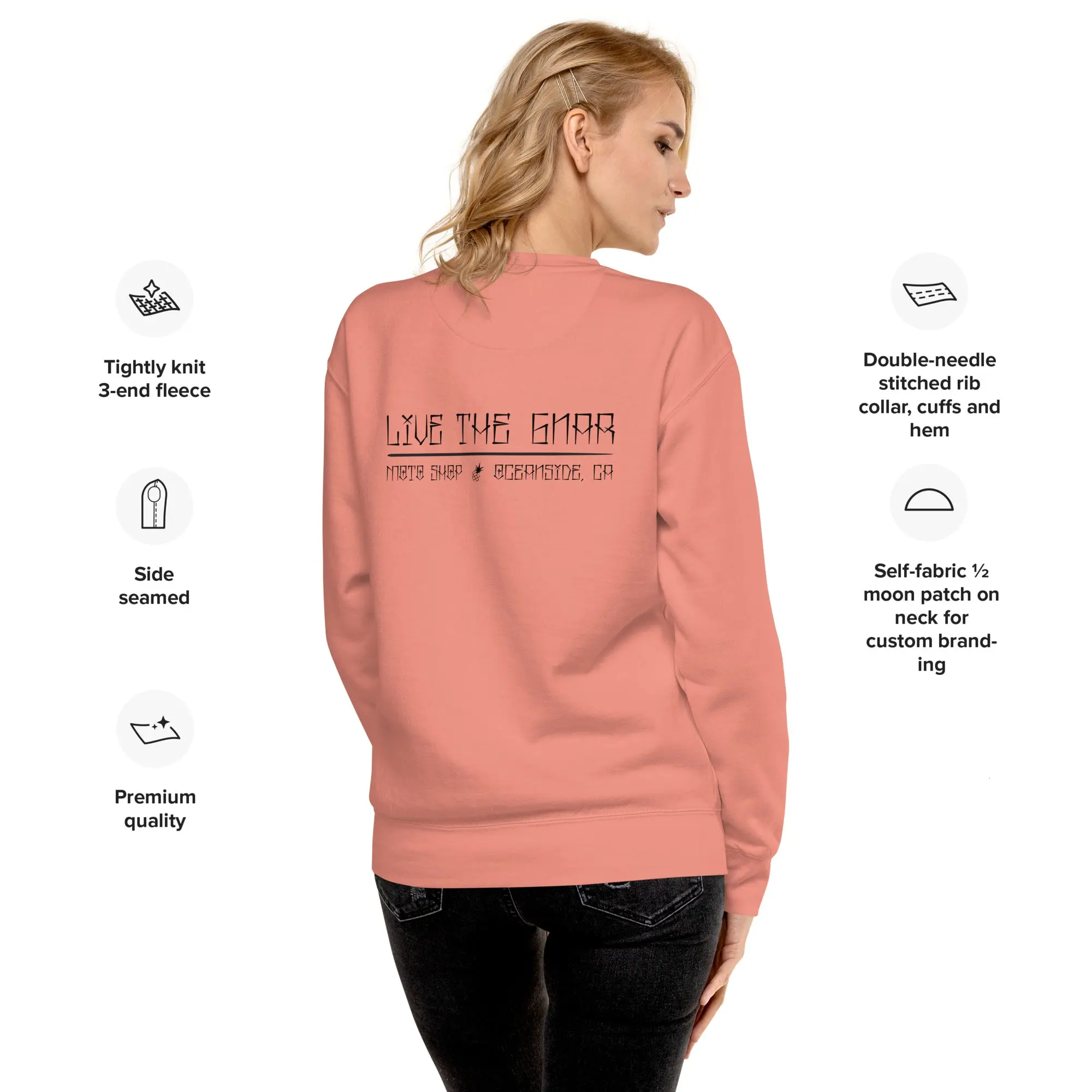 Live the Gnar "locals" Unisex Premium Sweatshirt - Image 5