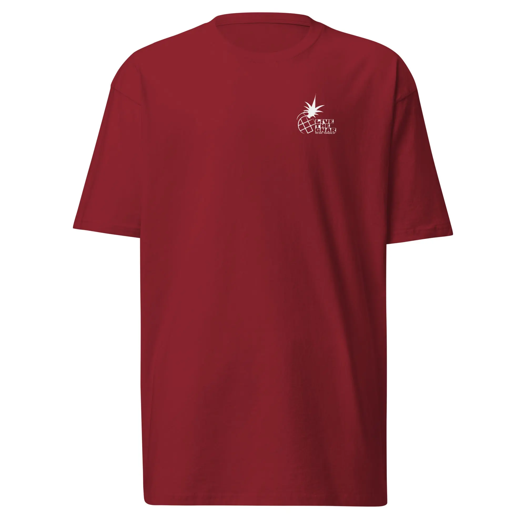 Live the Gnar Moto Shop Tee - Men’s Premium Heavyweight Shirt - Image 6