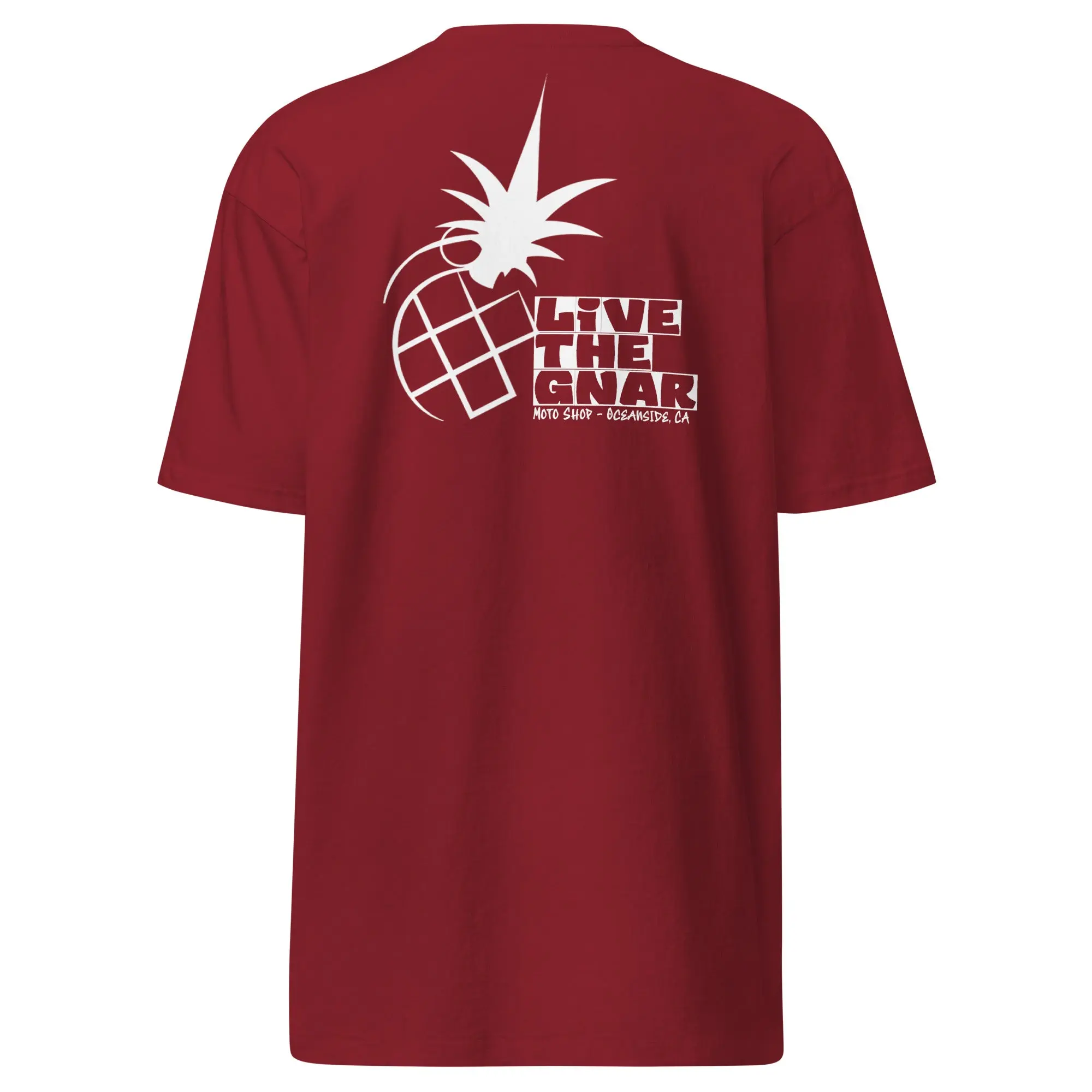 Live the Gnar Moto Shop Tee - Men’s Premium Heavyweight Shirt - Image 7