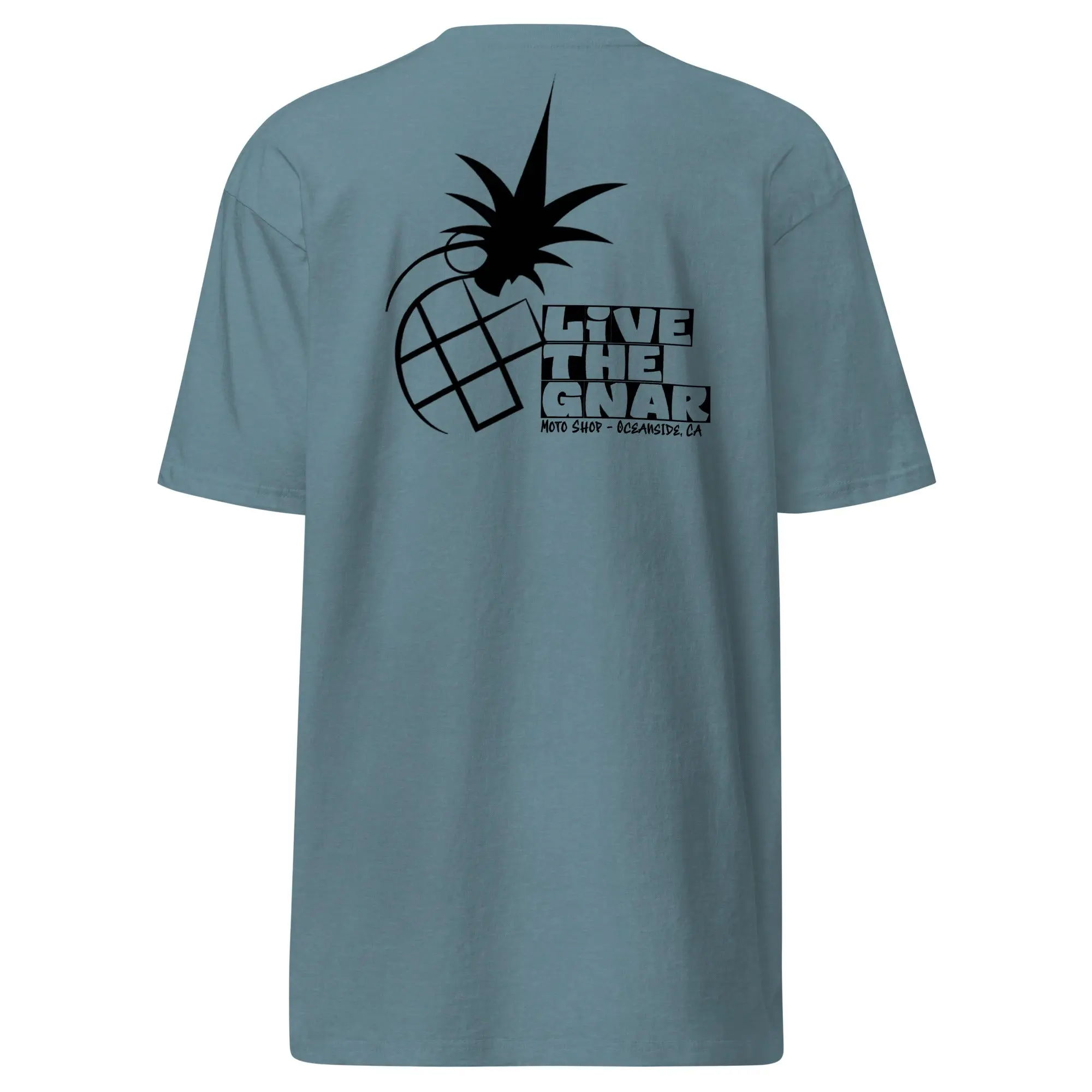 Live the Gnar Moto Shop Tee - Men’s Premium Heavyweight Shirt - Image 7