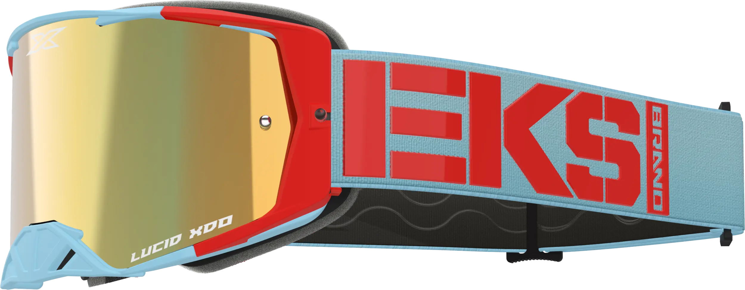 EKS Lucid Caliber Goggle Light Blue with Gold Mirror Lens - Image 3