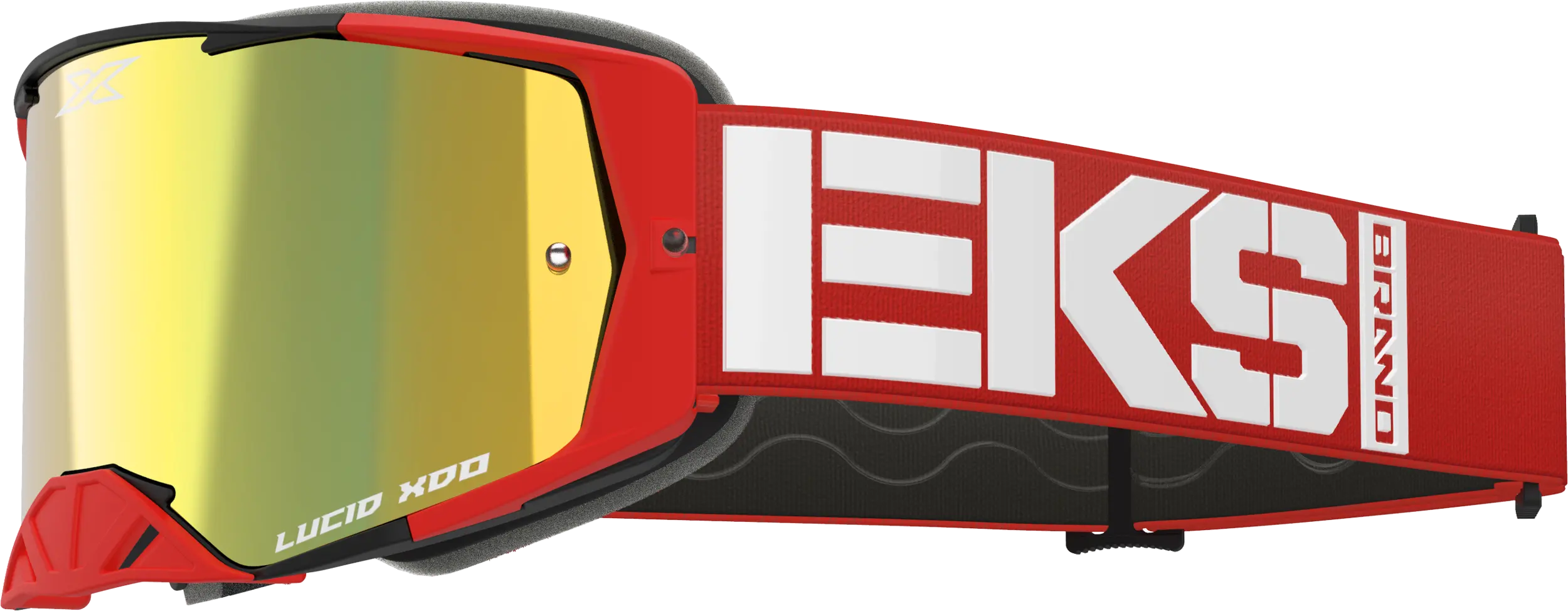 EKS Lucid Caliber Goggle Red with Gold Mirror Lens - Image 3