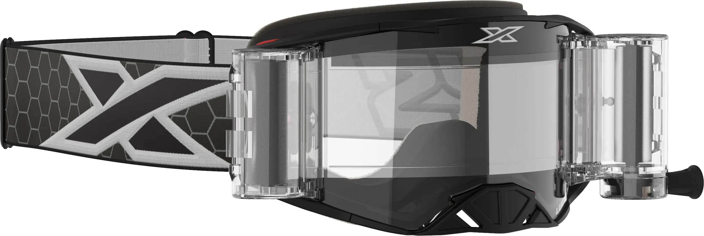 EKS Lucid Goggle Race Pack Black/White Zip Off Clear - Image 4