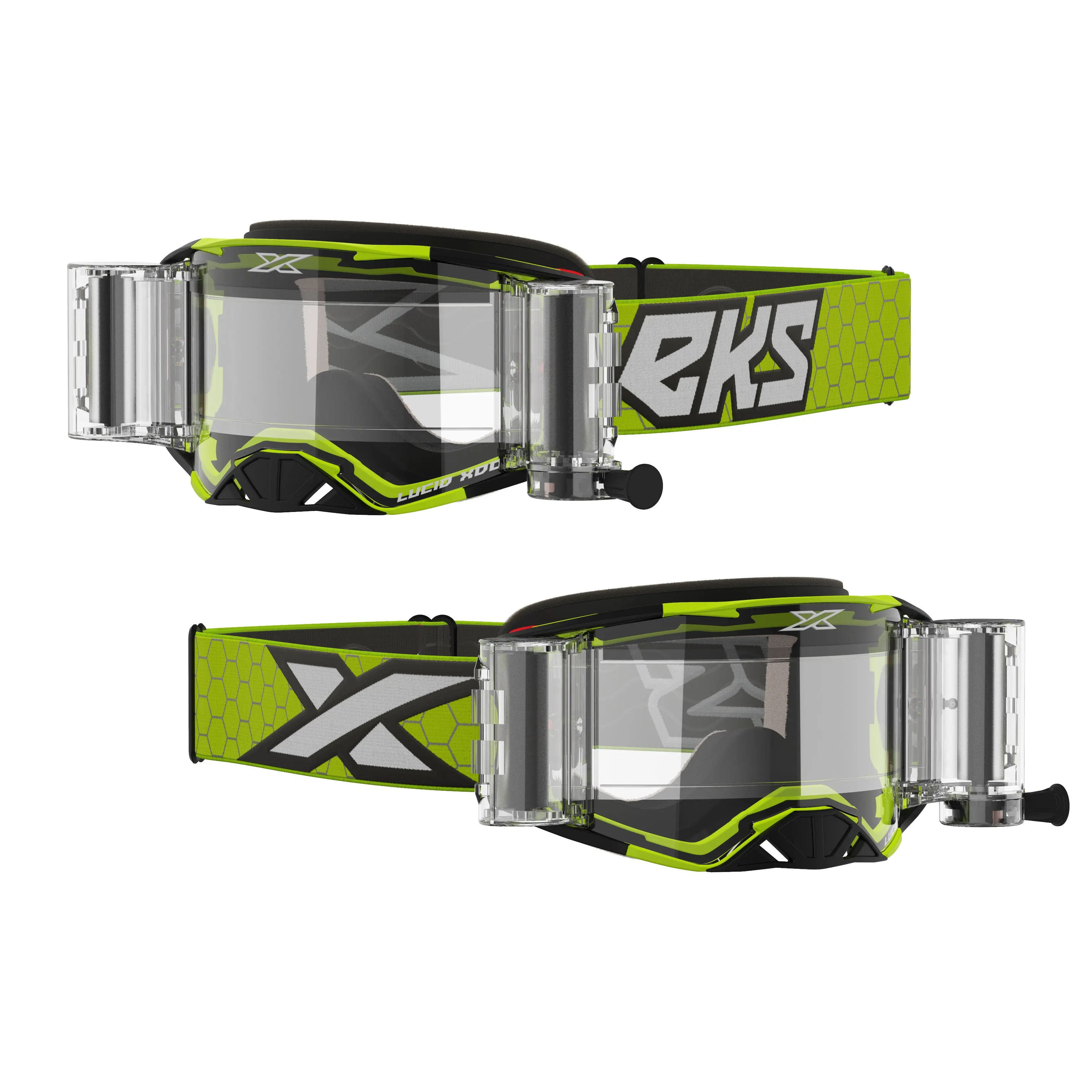 EKS Lucid Goggle Race Pack Yellow Zip Off Clear - Image 2