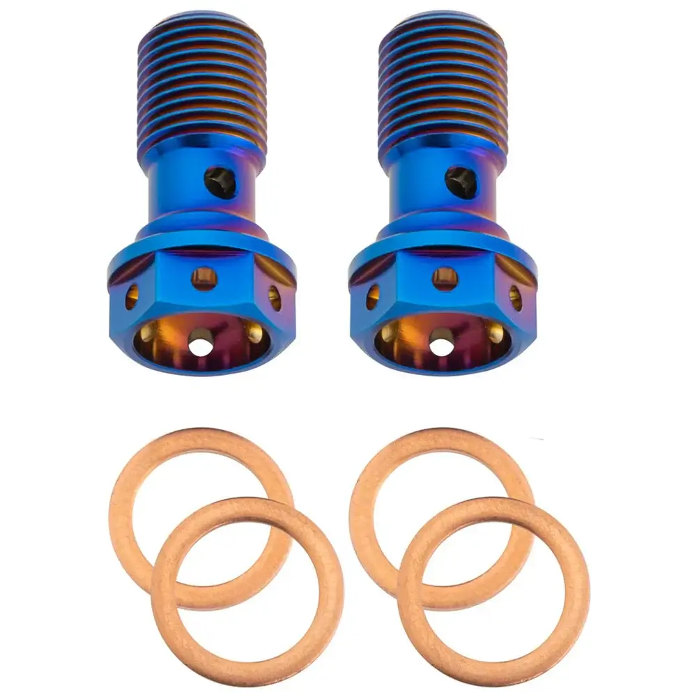M10 x 1.25 Titanium Banjo Bolt – Grade 5 ( 2 pack ) - Image 2