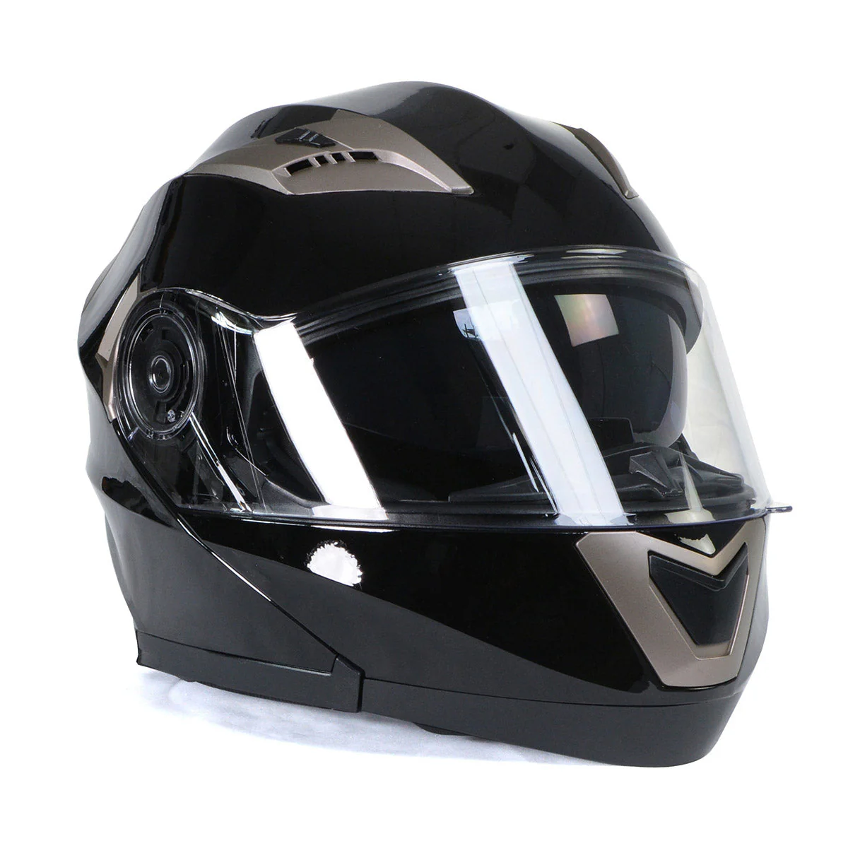 Milwaukee Helmets MPH9806DOT 'Ionized' Gloss Black Modular Helmet for Men and Women Biker w/ MP7922FMSET Heated Balaclava Bundle - Image 13