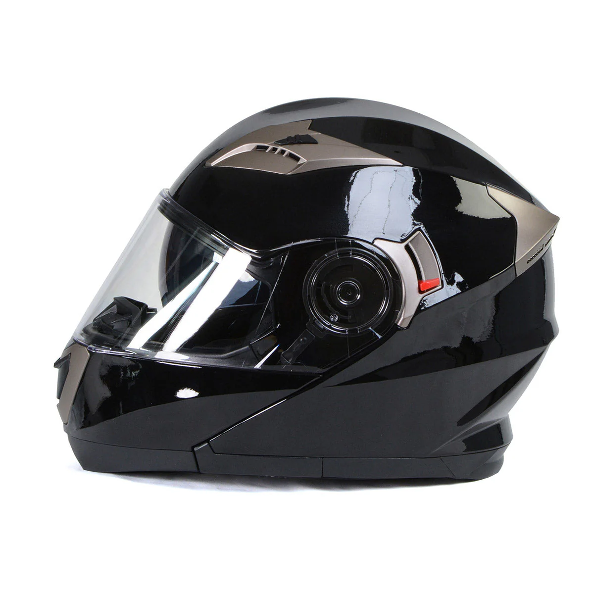 Milwaukee Helmets MPH9806DOT 'Ionized' Gloss Black Modular Helmet for Men and Women Biker w/ MP7922FMSET Heated Balaclava Bundle - Image 15