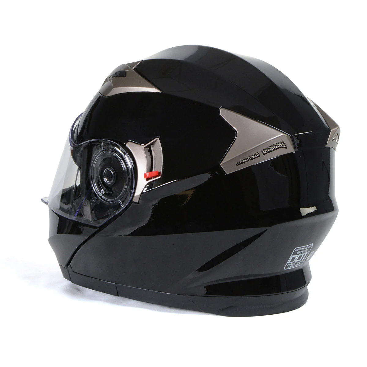 Milwaukee Helmets MPH9806DOT 'Ionized' Gloss Black Modular Helmet for Men and Women Biker w/ MP7922FMSET Heated Balaclava Bundle - Image 16