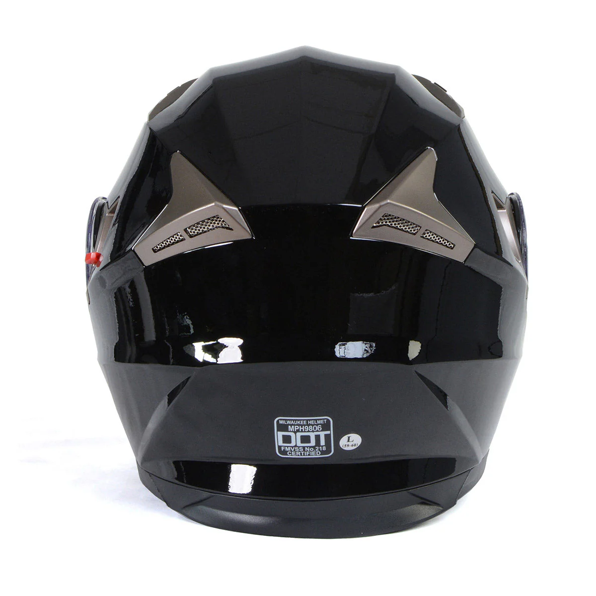 Milwaukee Helmets MPH9806DOT 'Ionized' Gloss Black Modular Helmet for Men and Women Biker w/ MP7922FMSET Heated Balaclava Bundle - Image 17