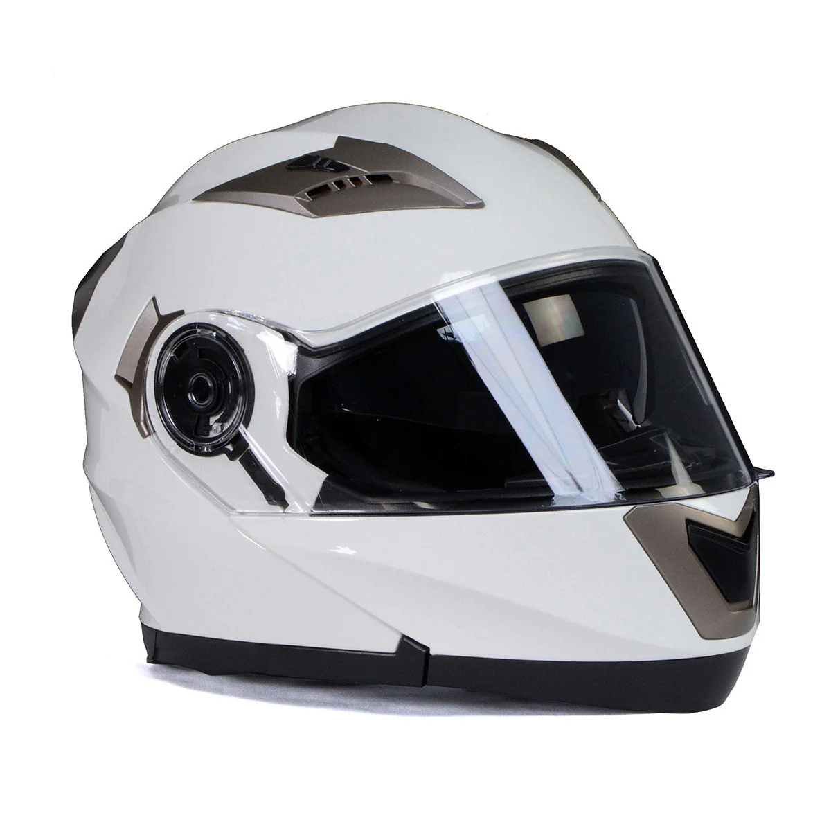 Milwaukee Helmets MPH9807DOT 'Ionized' Gloss White Modular Helmet for Men and Women Biker w/ MP7922FMSET Heated Balaclava Bundle - Image 13