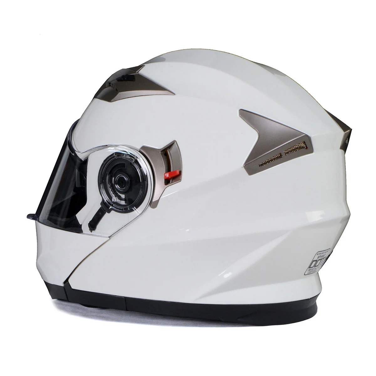 Milwaukee Helmets MPH9807DOT 'Ionized' Gloss White Modular Helmet for Men and Women Biker w/ MP7922FMSET Heated Balaclava Bundle - Image 16