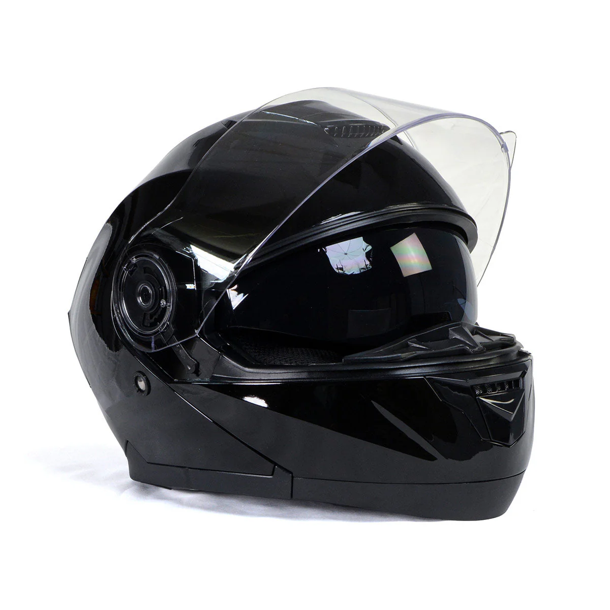 Milwaukee Helmets MPH9815DOT 'Breeze' Gloss Black Modular Helmet for Men and Women Biker w/ MP7922FMSET Heated Balaclava Bundle - Image 13